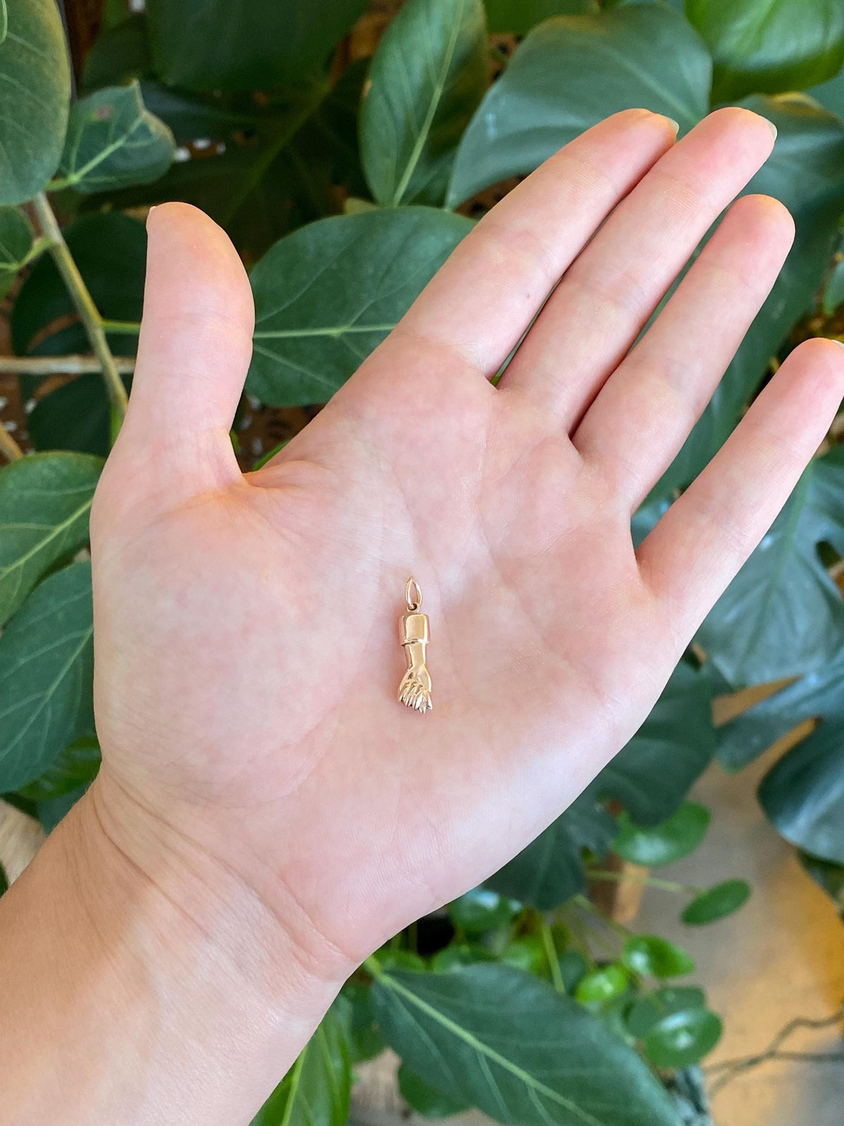 Vintage 16k Rose Gold Arm Charm