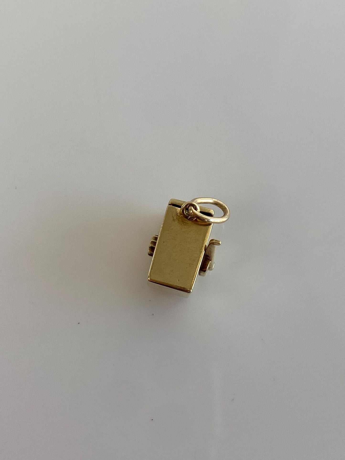 Vintage Solid 14k Yellow Gold Articulated Antique Film Camera Charm