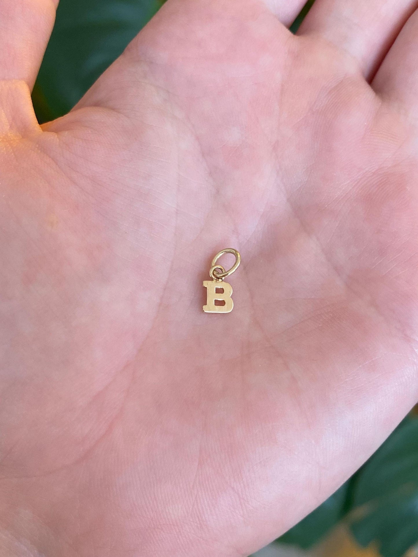 Solid 14k Yellow Gold Initial 'B'  Charm