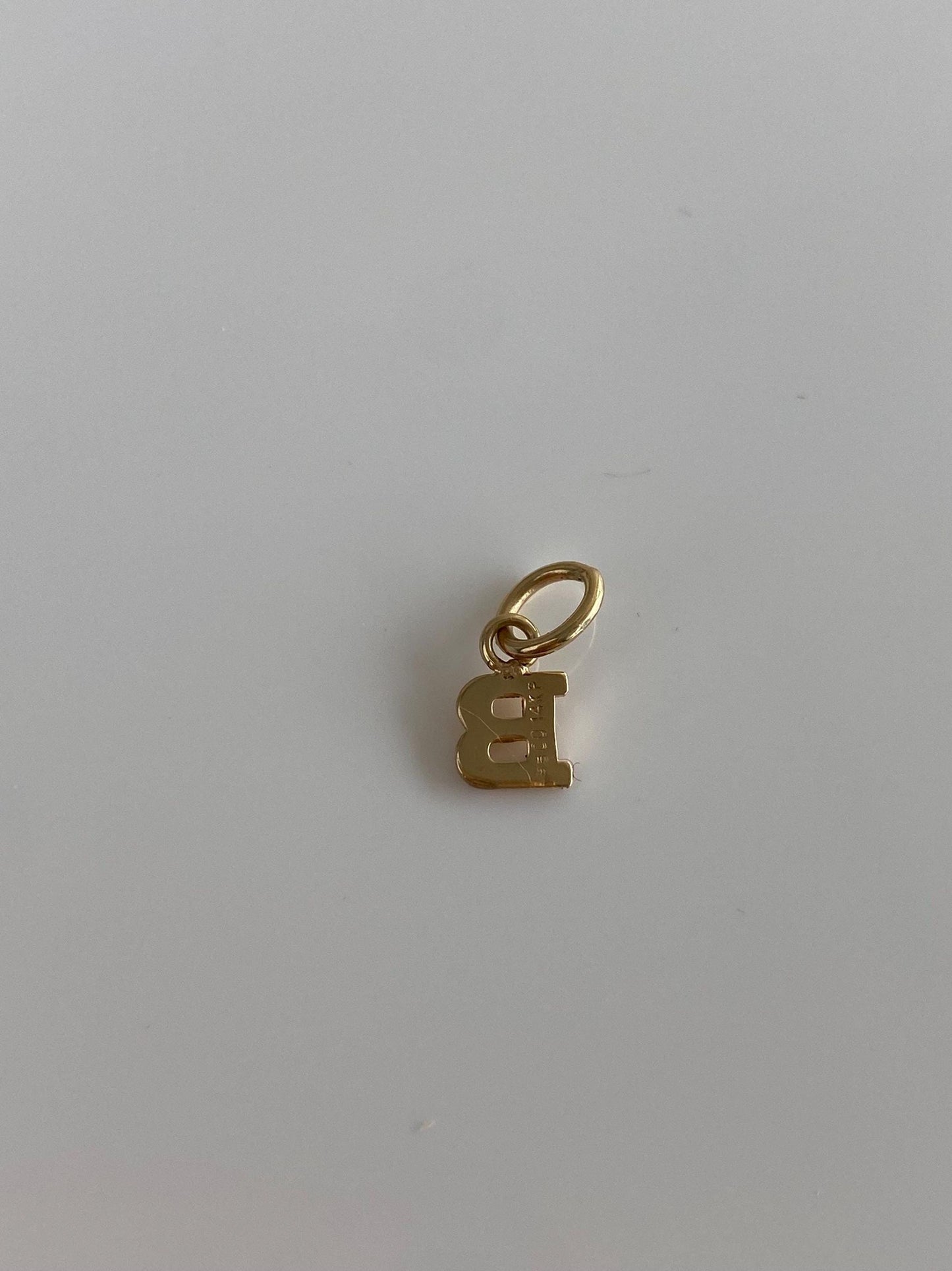 Solid 14k Yellow Gold Initial 'B'  Charm
