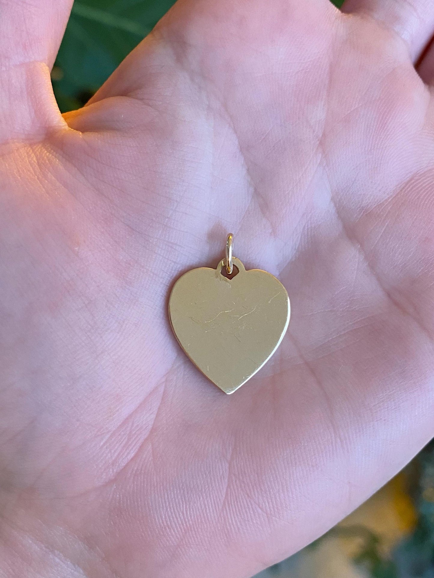 Vintage Solid 14k Yellow Gold Heart Charm