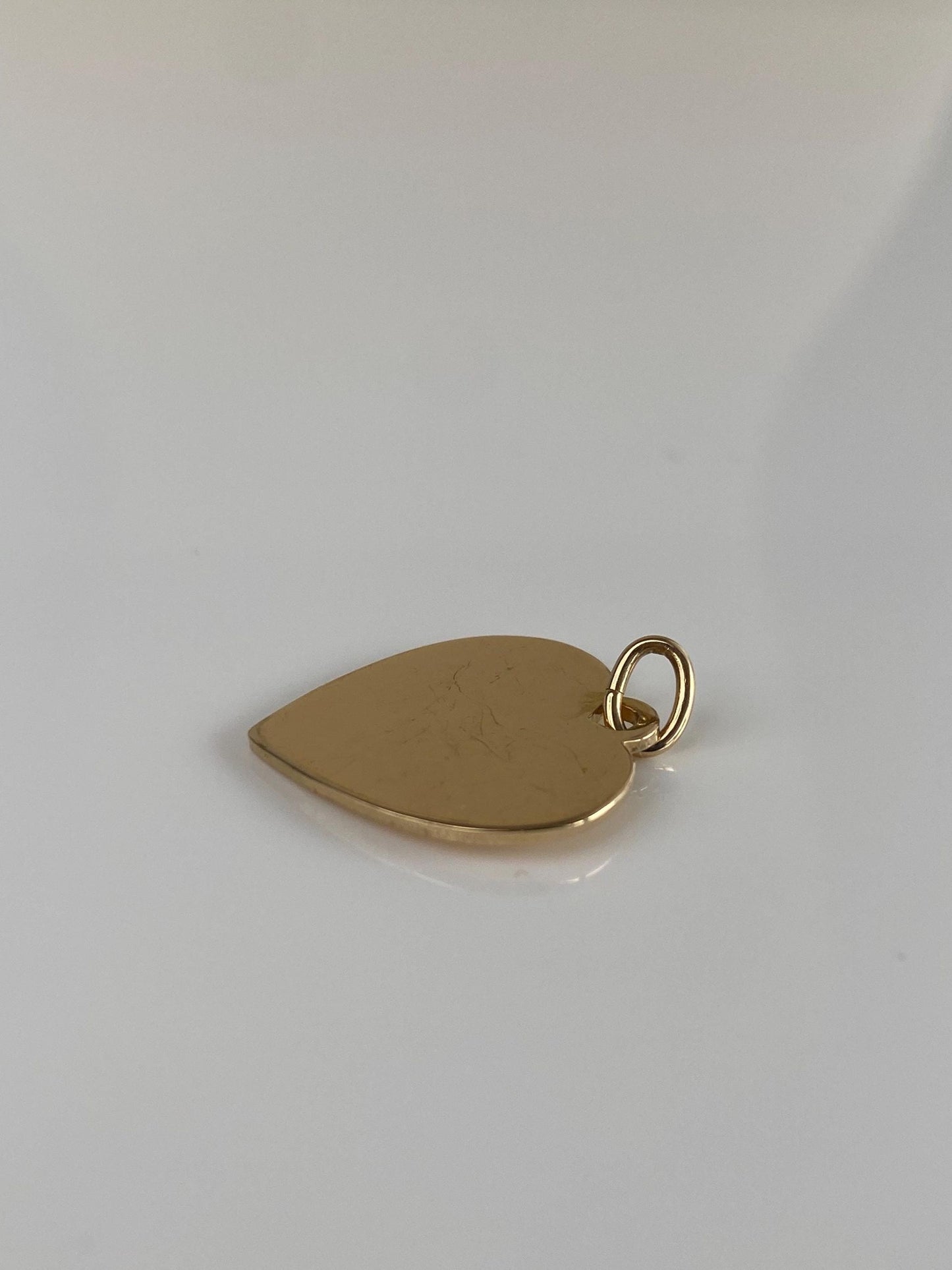 Vintage Solid 14k Yellow Gold Heart Charm