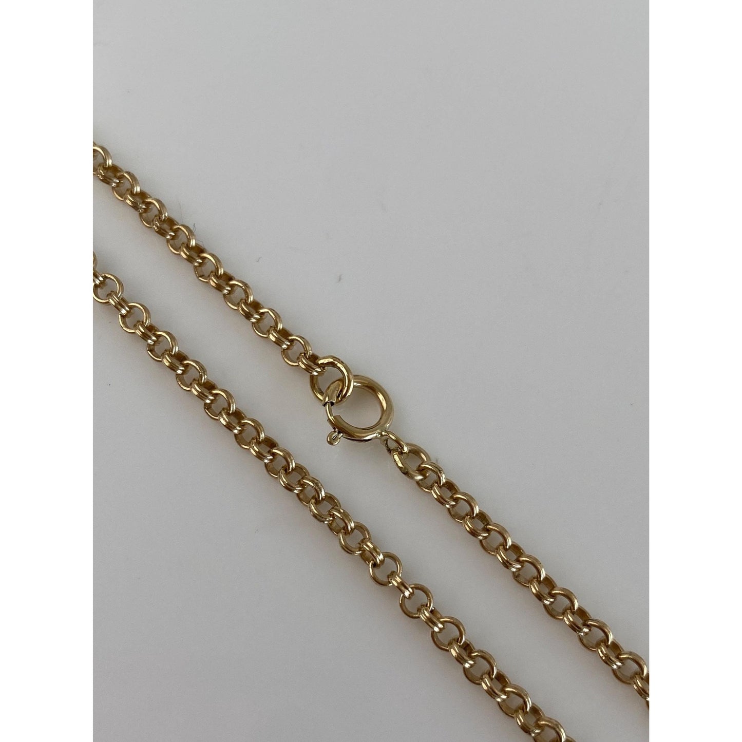 Vintage Solid 12k Gold Rolo Chain Necklace - 20.5 inches