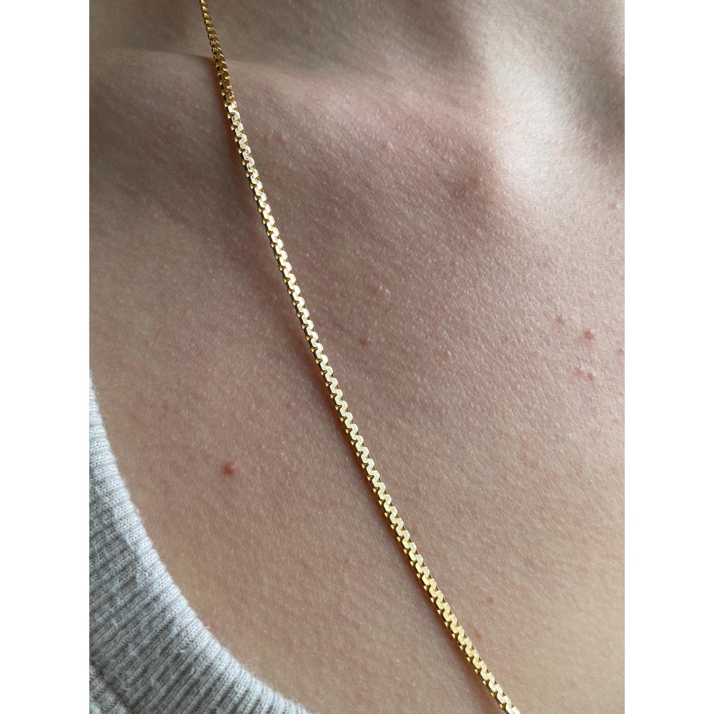 Vintage Solid 14k Yellow Gold Fancy Flat Chain Necklace - 23.75 inches