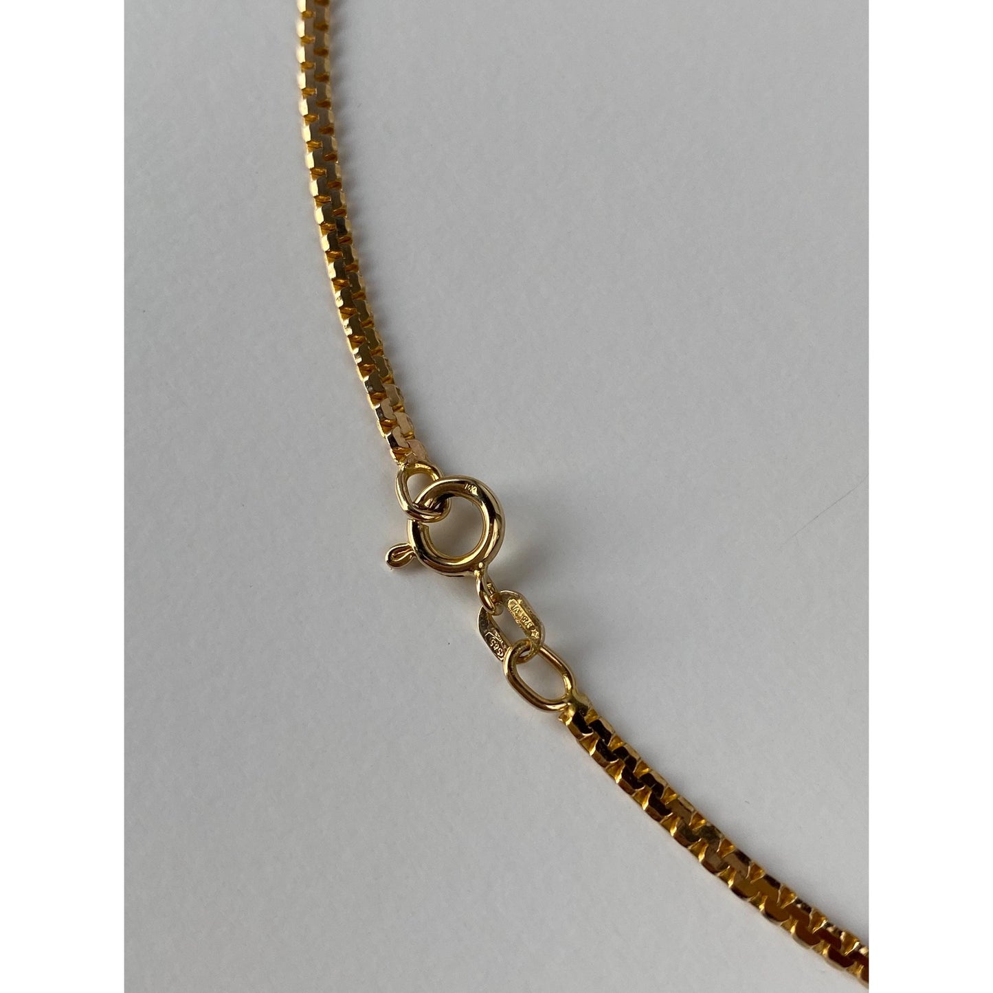 Vintage Solid 14k Yellow Gold Fancy Flat Chain Necklace - 23.75 inches