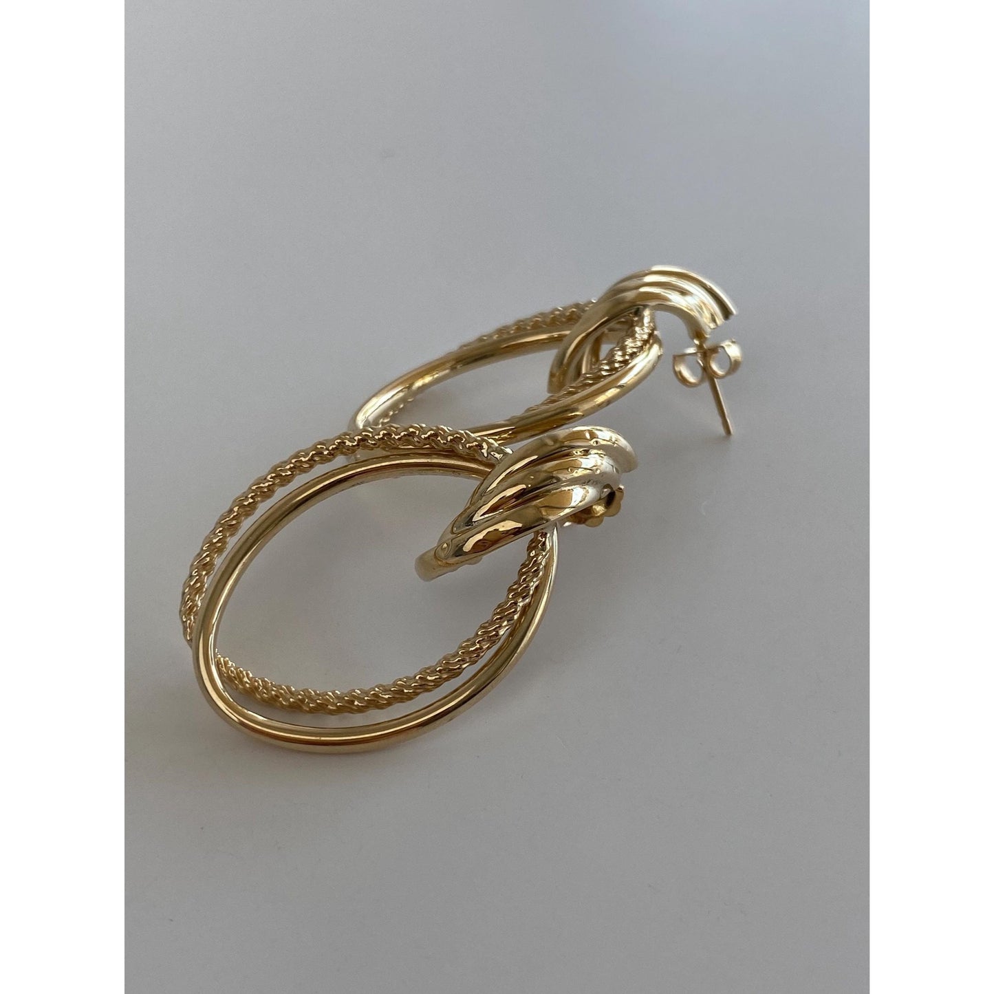 Vintage 14k Yellow Gold Layered Stud Earrings