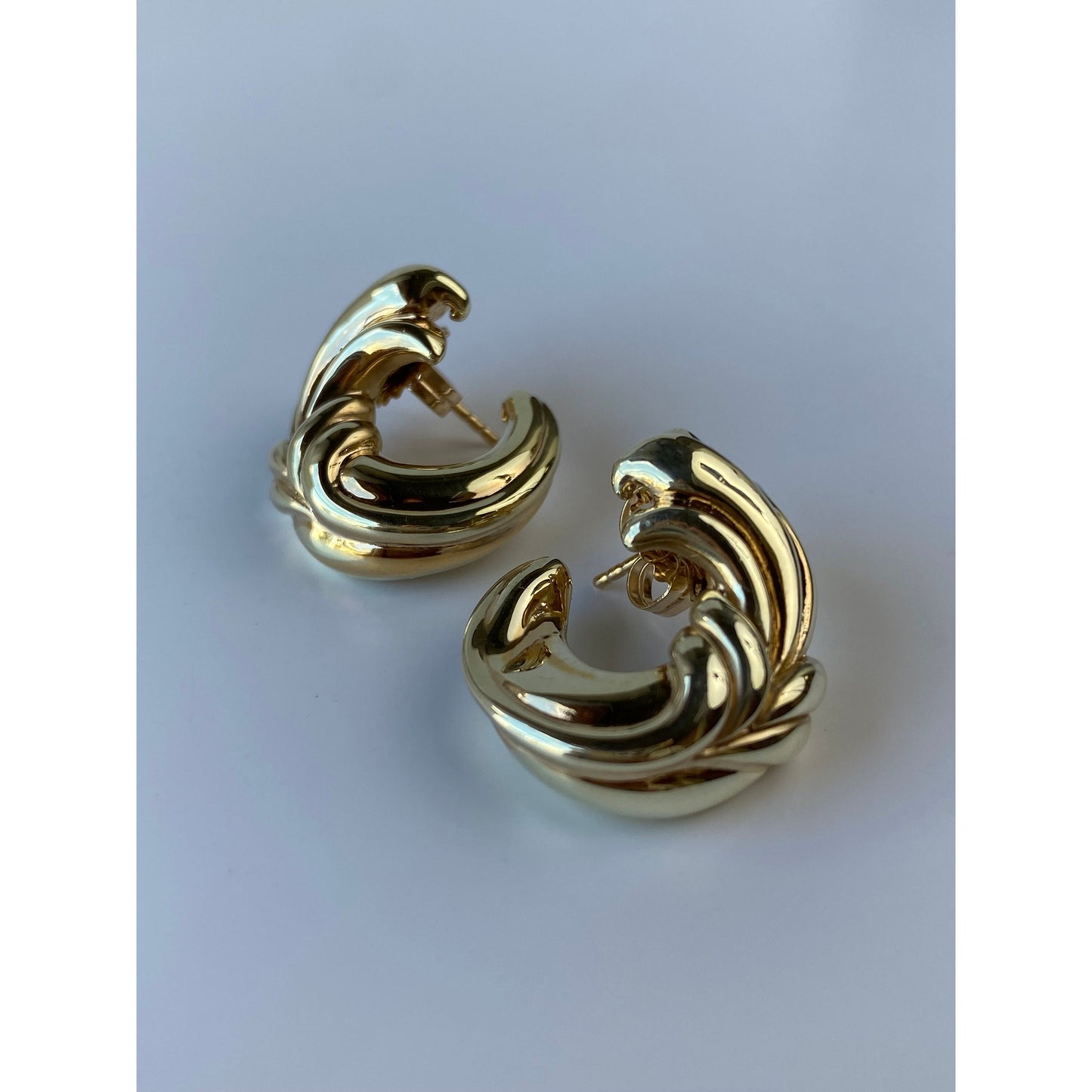 Vintage 14k Yellow Gold Fancy Drop Earrings