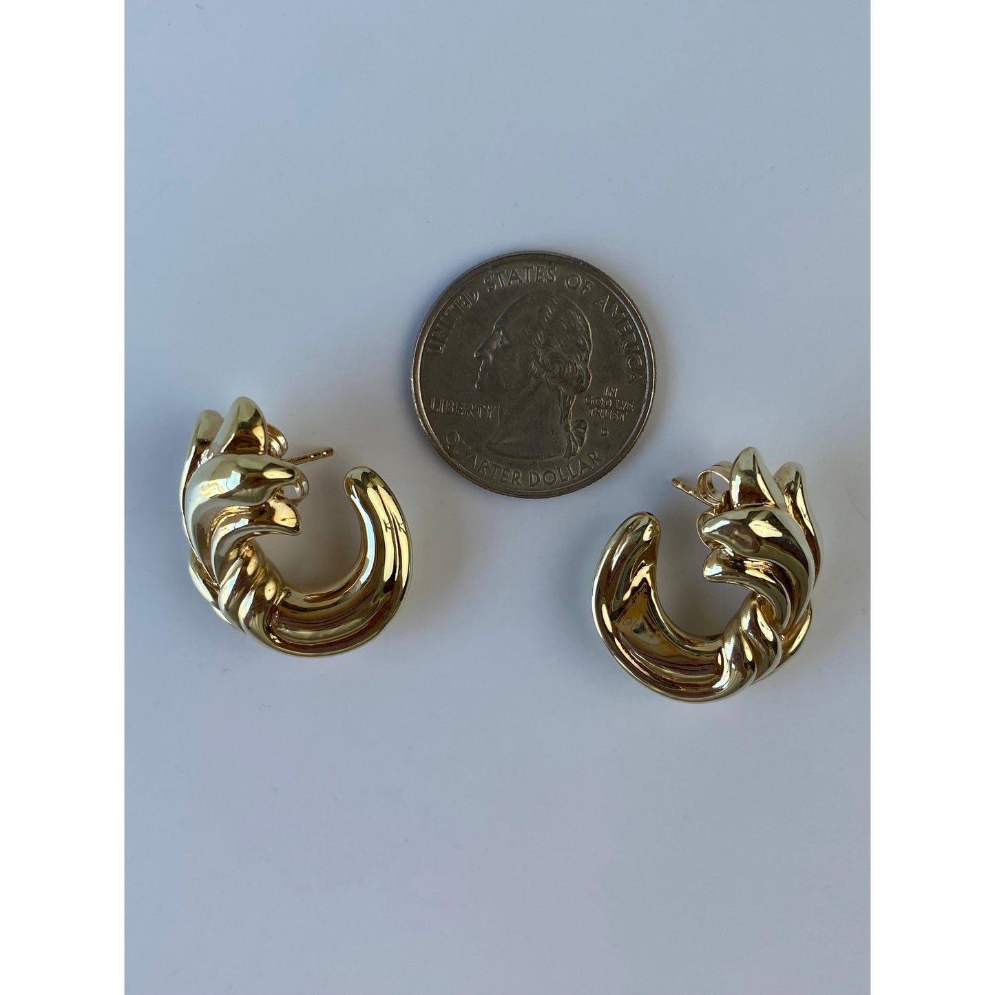 Vintage 14k Yellow Gold Fancy Drop Earrings