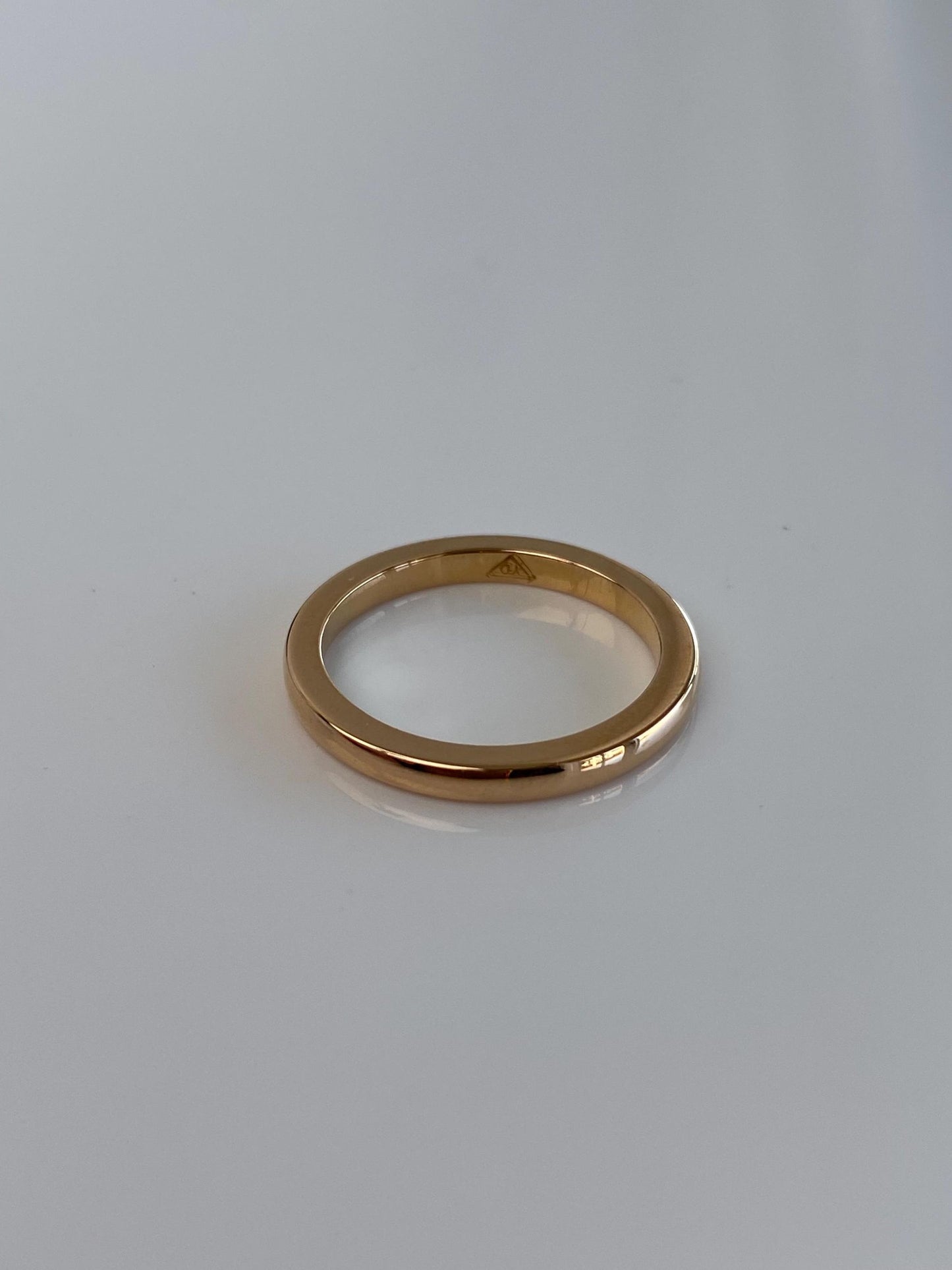 Vintage Solid 18k Rosey Gold Ring Band - Size 5.75