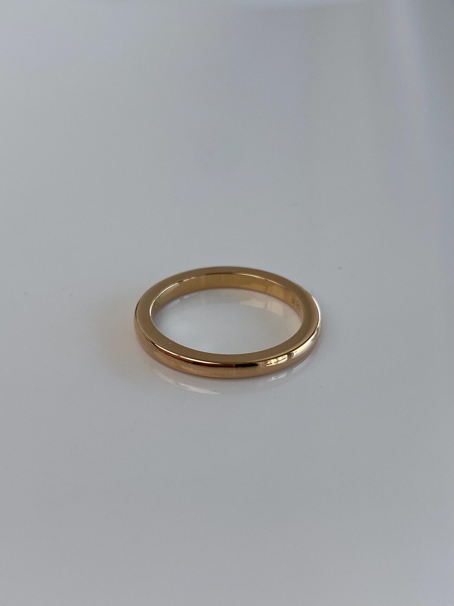 Vintage Solid 18k Rosey Gold Ring Band - Size 5.75