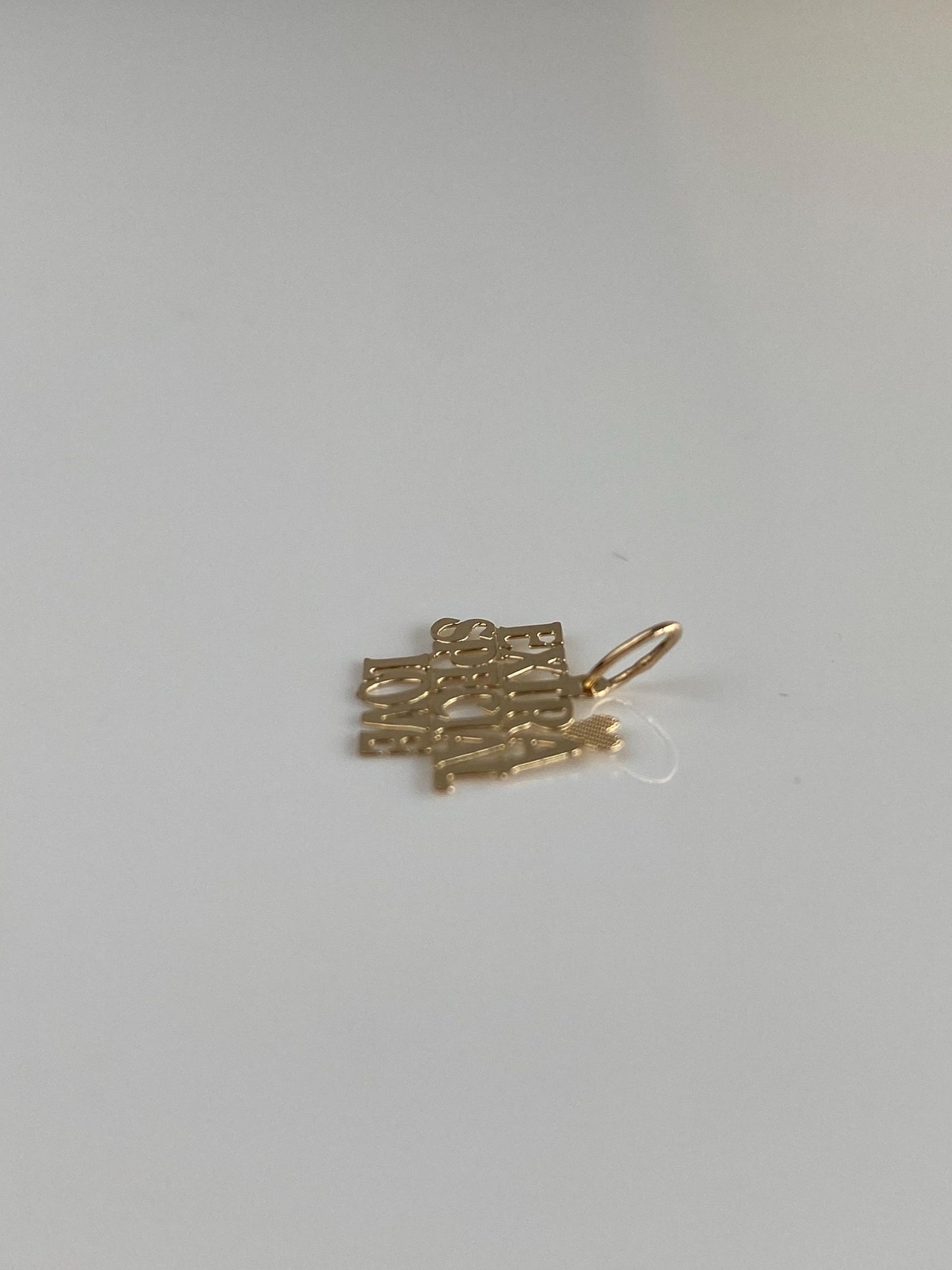 Solid 14k Yellow Gold 'Extra Special Love' Charm