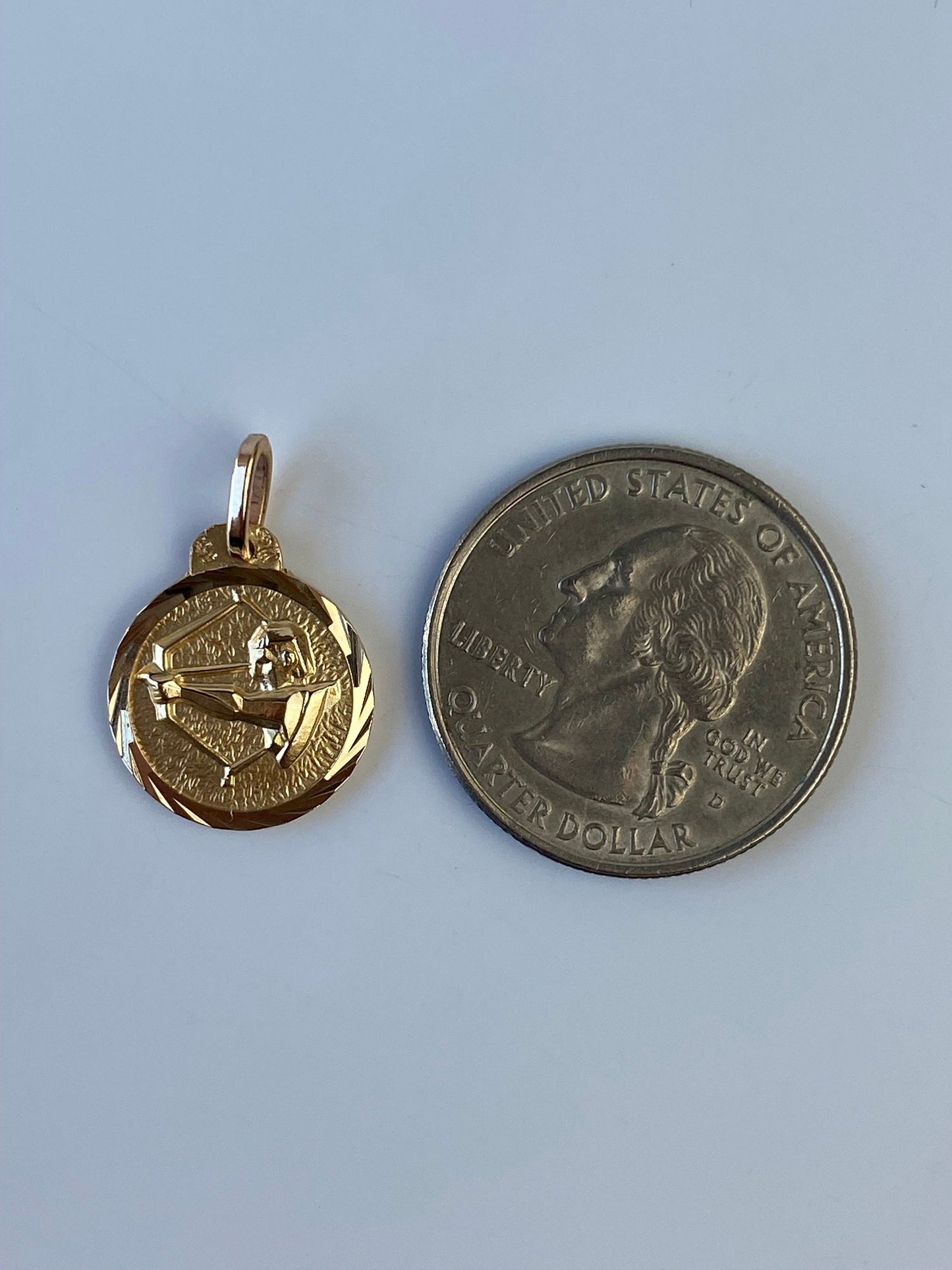 Vintage Solid 14k Yellow Gold Sagittarius Zodiac Charm