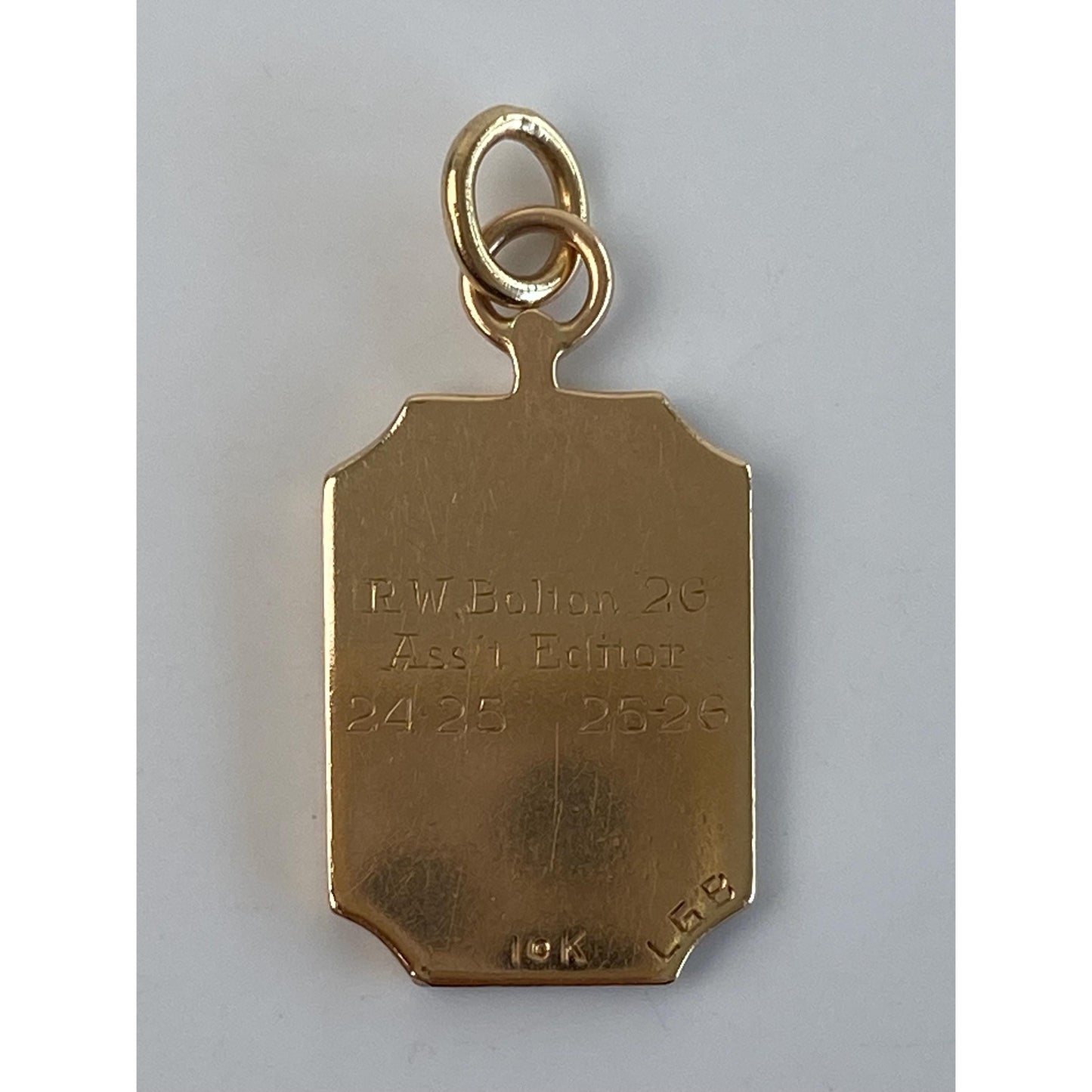 Vintage Solid 10k Yellow Gold College U of P Editors Charm
