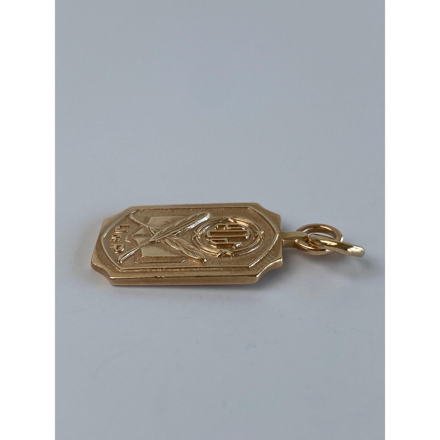 Vintage Solid 10k Yellow Gold College U of P Editors Charm