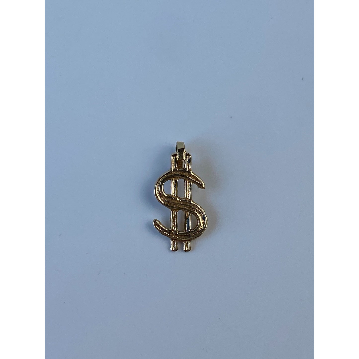 Vintage Solid 14k Yellow Gold Money Symbol Charm