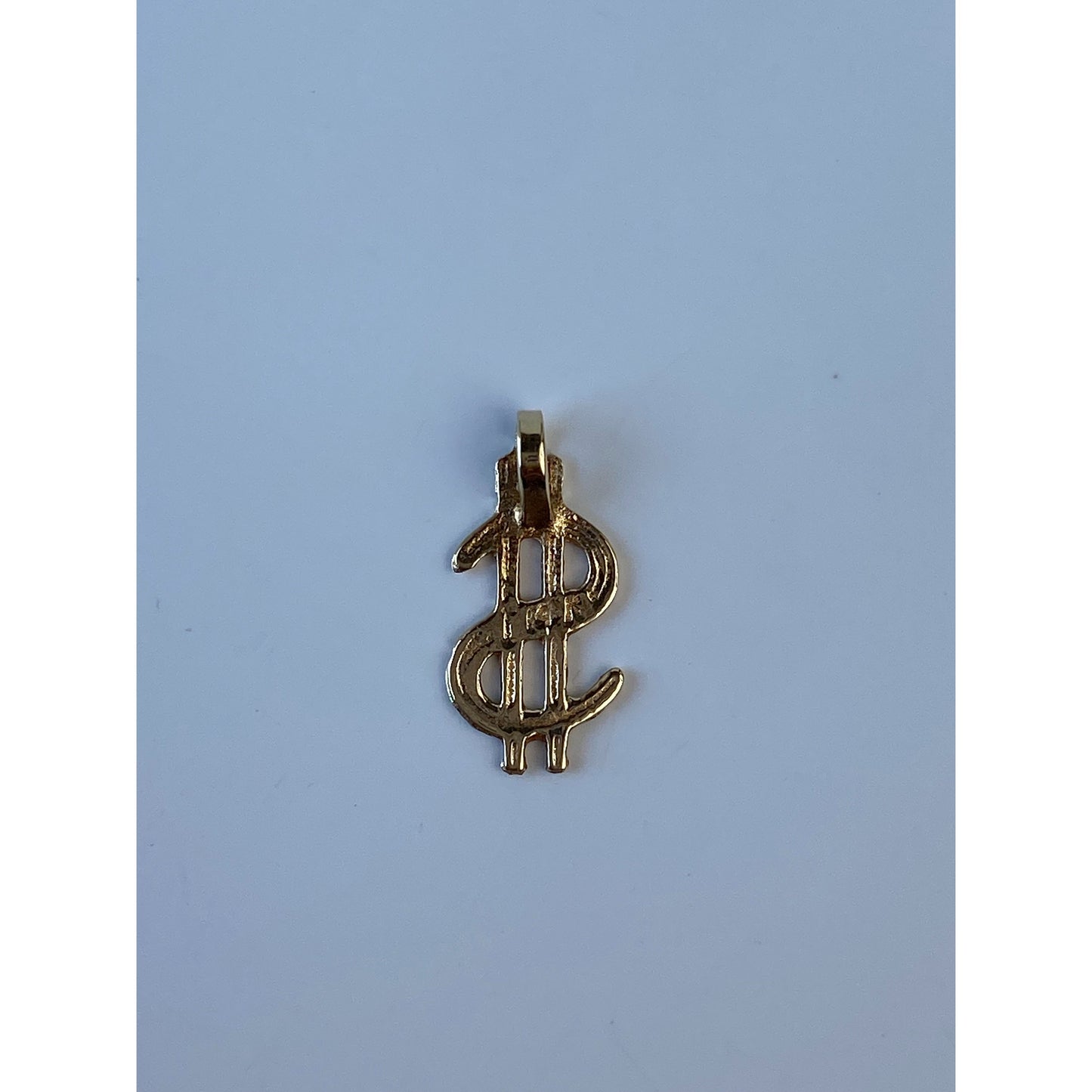 Vintage Solid 14k Yellow Gold Money Symbol Charm