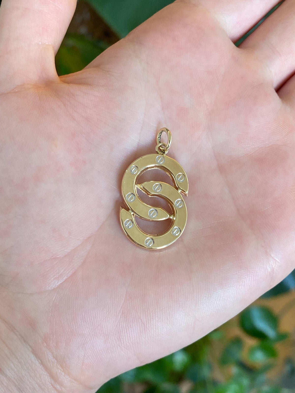 Vintage 14k Yellow Gold Screw Design Charm