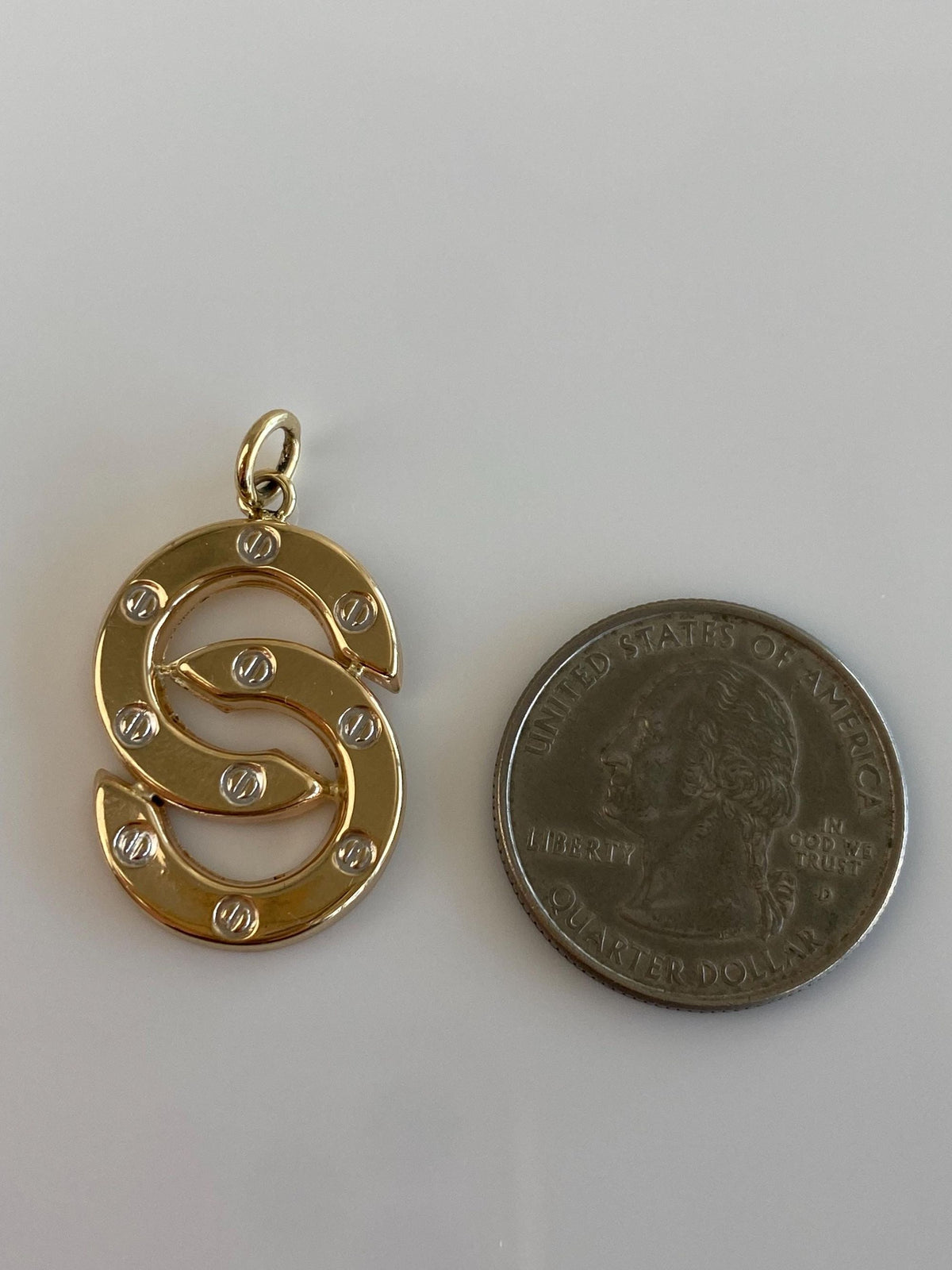 Vintage 14k Yellow Gold Screw Design Charm
