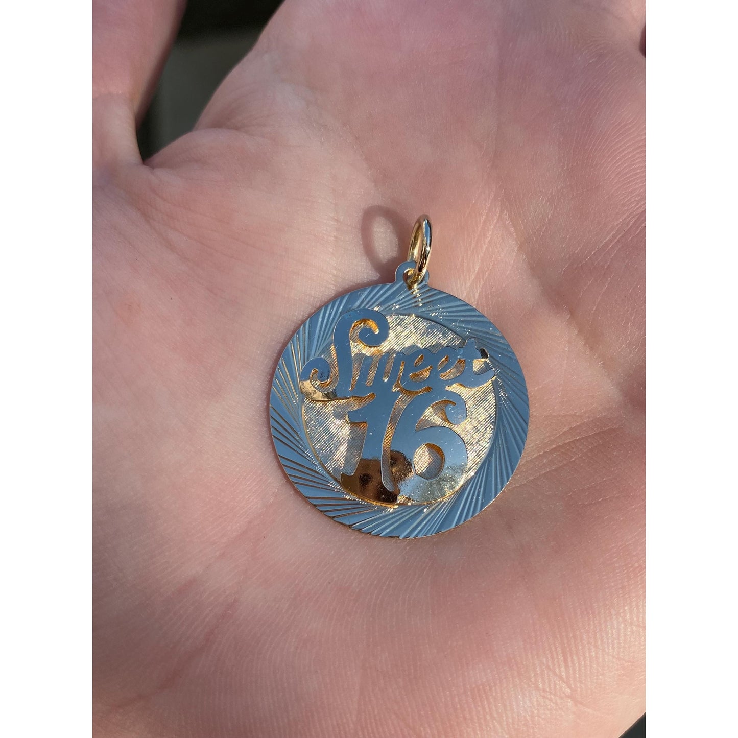 Vintage Solid 14k Sweet 16 Charm