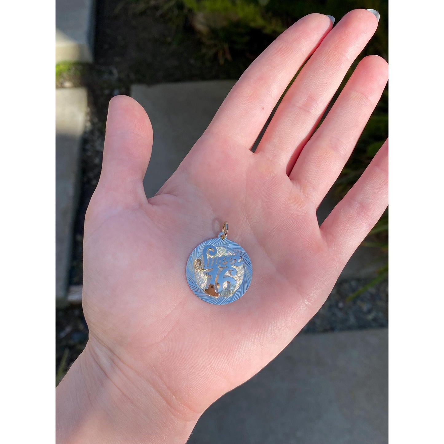 Vintage Solid 14k Sweet 16 Charm