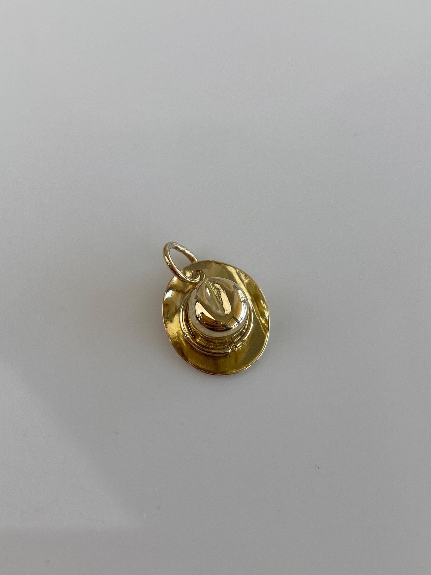 Vintage Solid 9k Yellow Gold Hat Charm