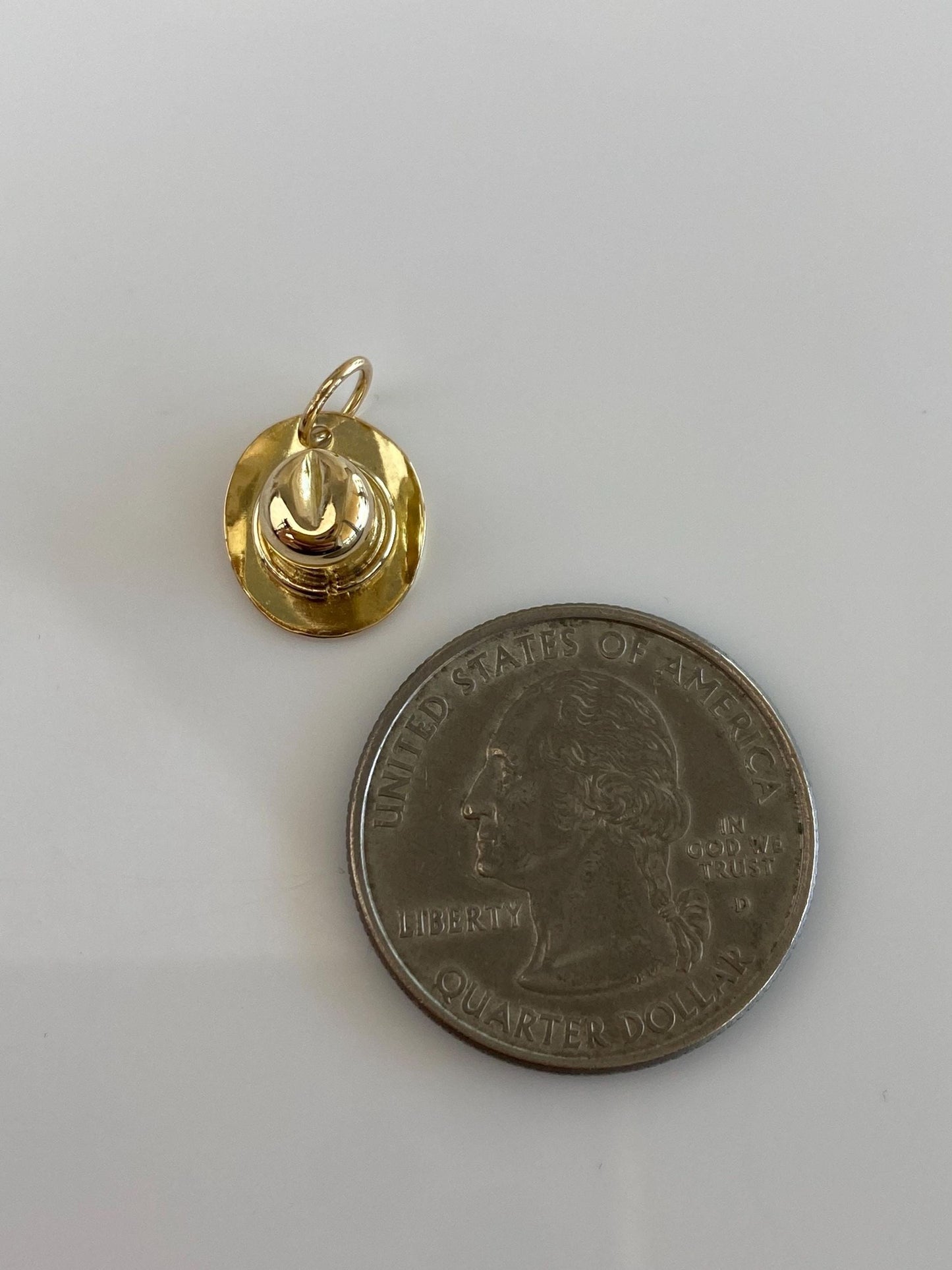 Vintage Solid 9k Yellow Gold Hat Charm