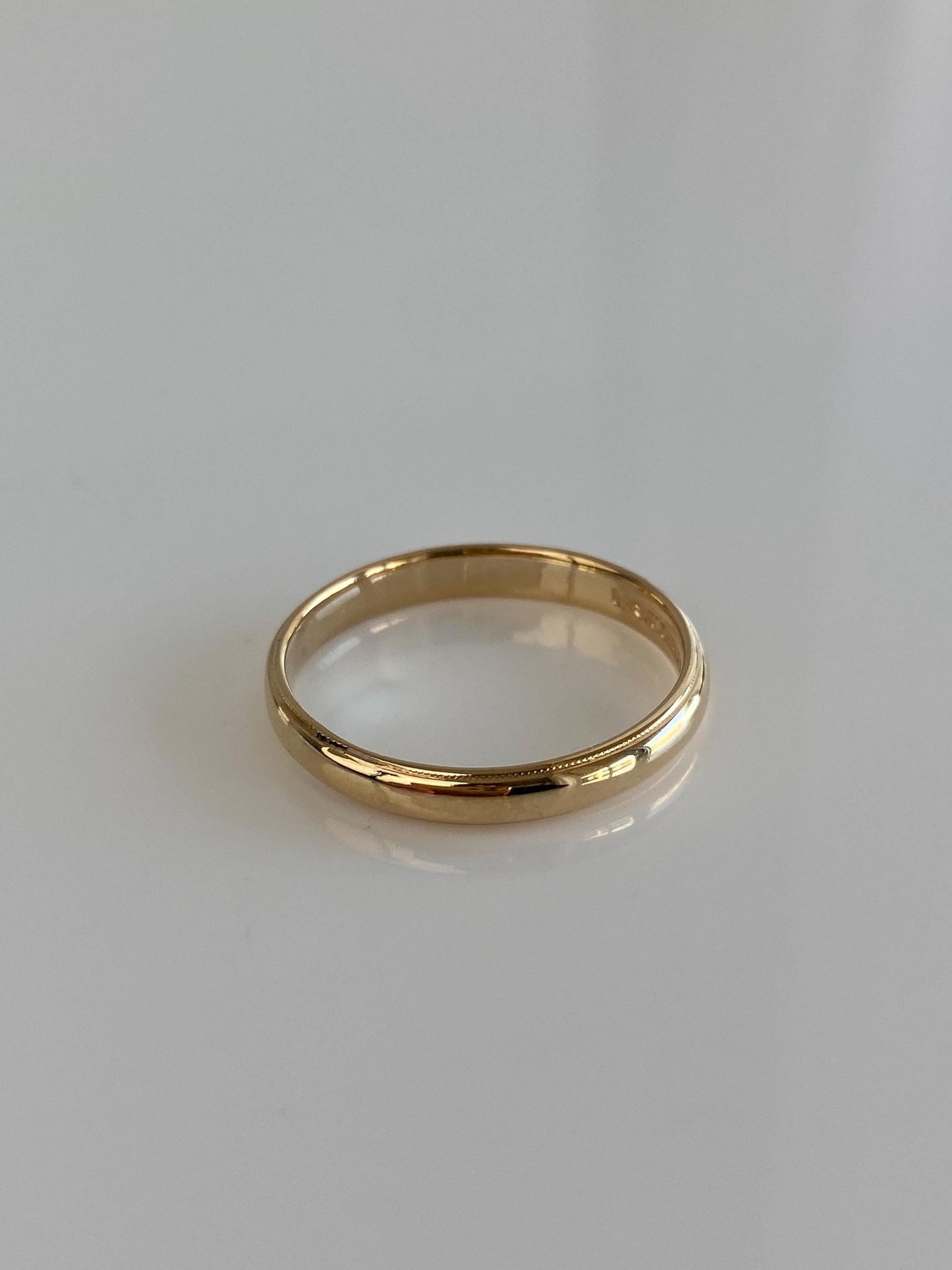 Vintage Solid 14k Yellow Gold Miligrain Ring Band - Size 11.25