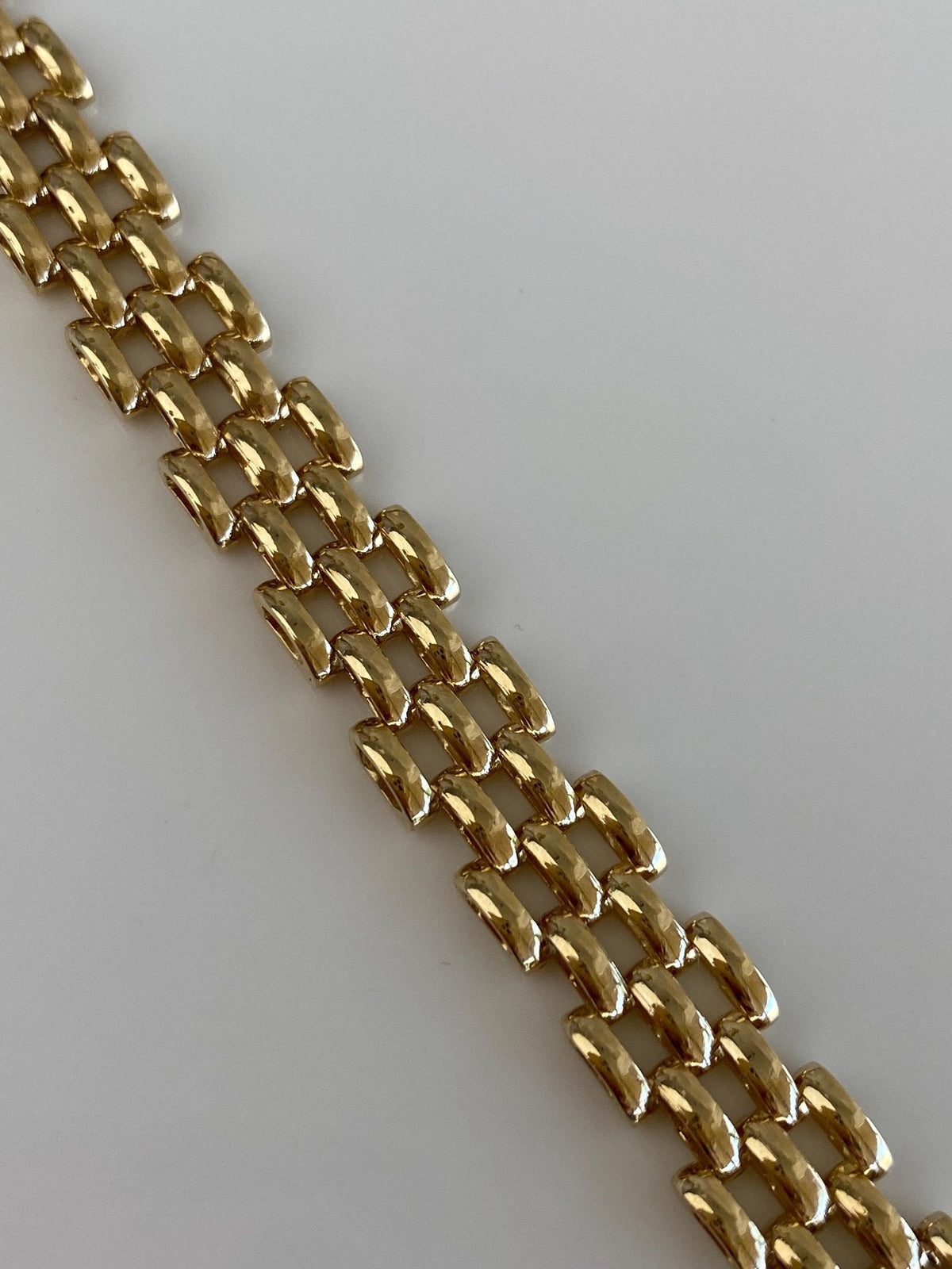 Vintage Solid 14k Yellow Gold Watch Band Link Bracelet - 7 inches