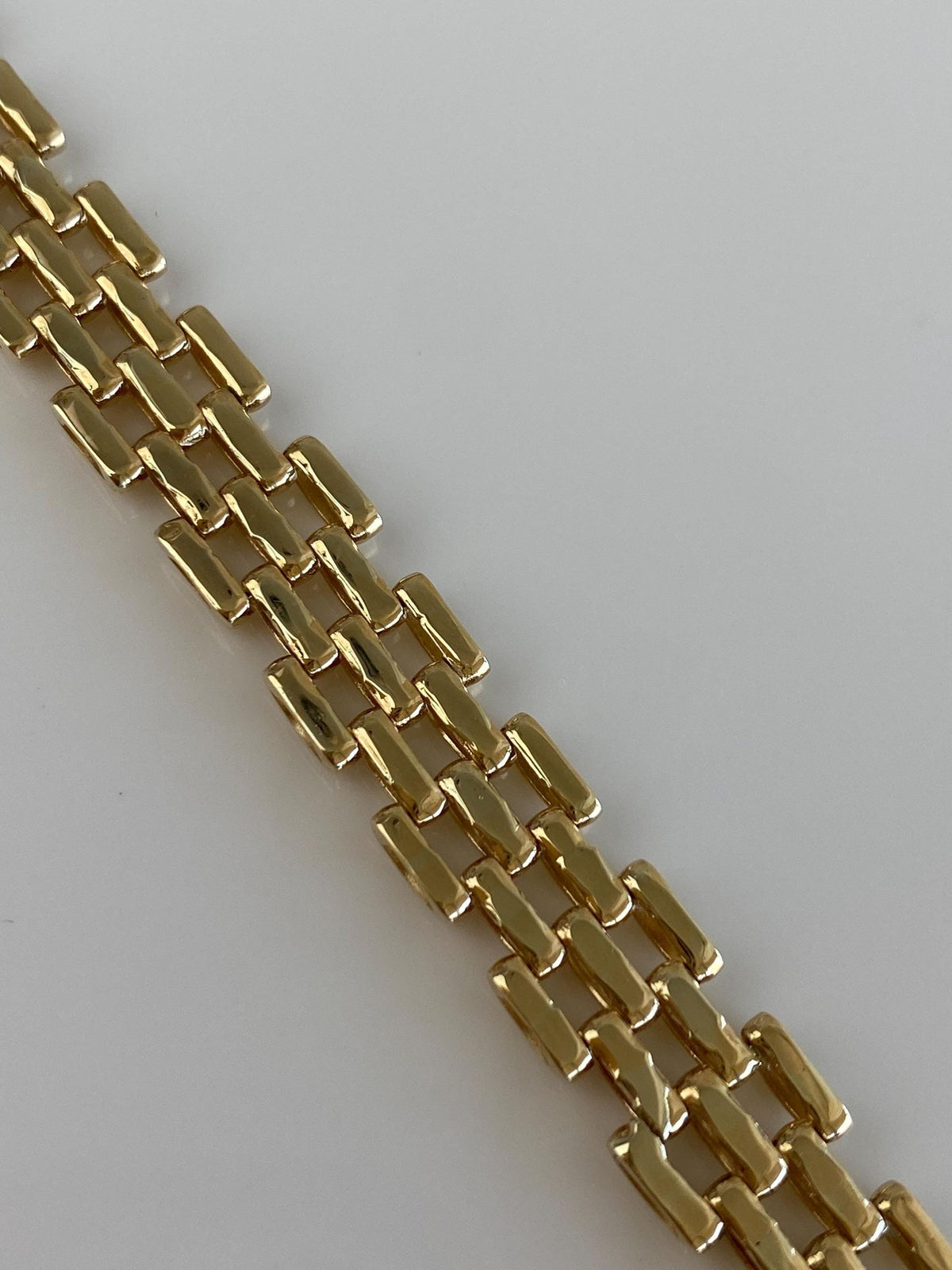 Vintage Solid 14k Yellow Gold Watch Band Link Bracelet - 7 inches