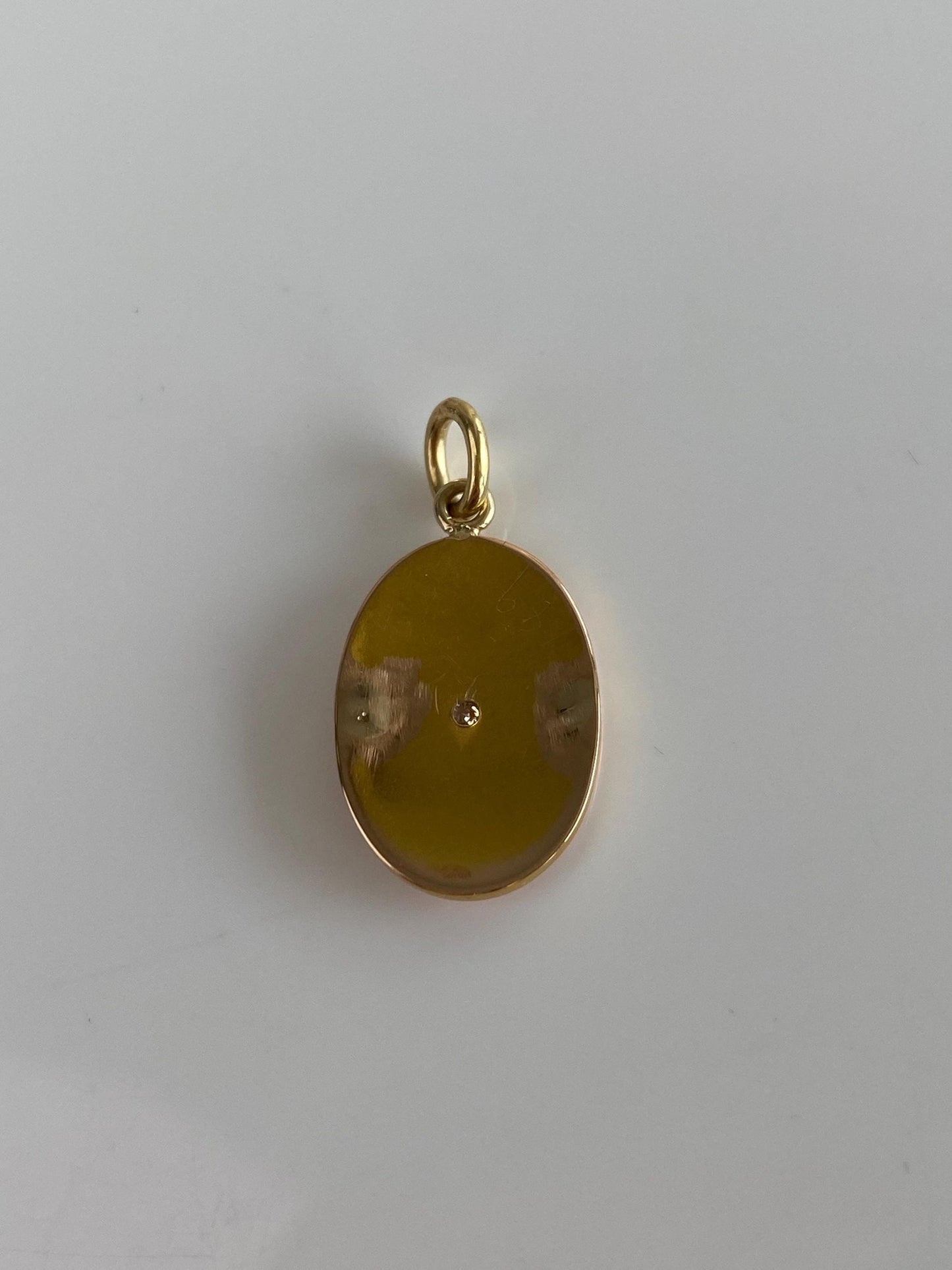 Vintage Solid 14k Yellow Gold Star Set Diamond Cufflink Conversion Charm