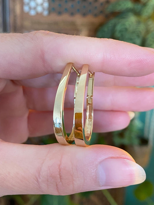 Vintage Solid 14k Yellow Gold Drop Earrings