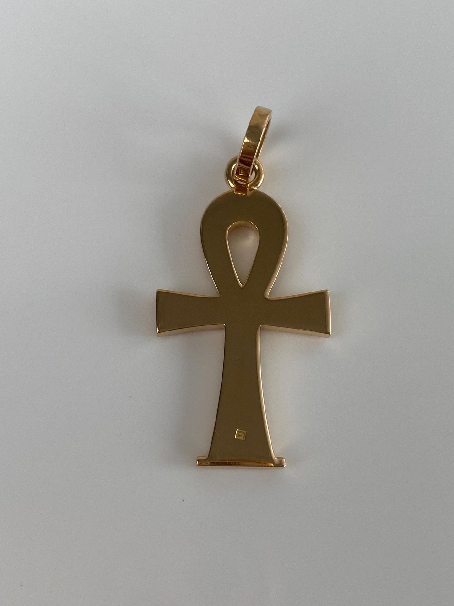 Vintage Solid 18k Yellow Gold Ankh Charm