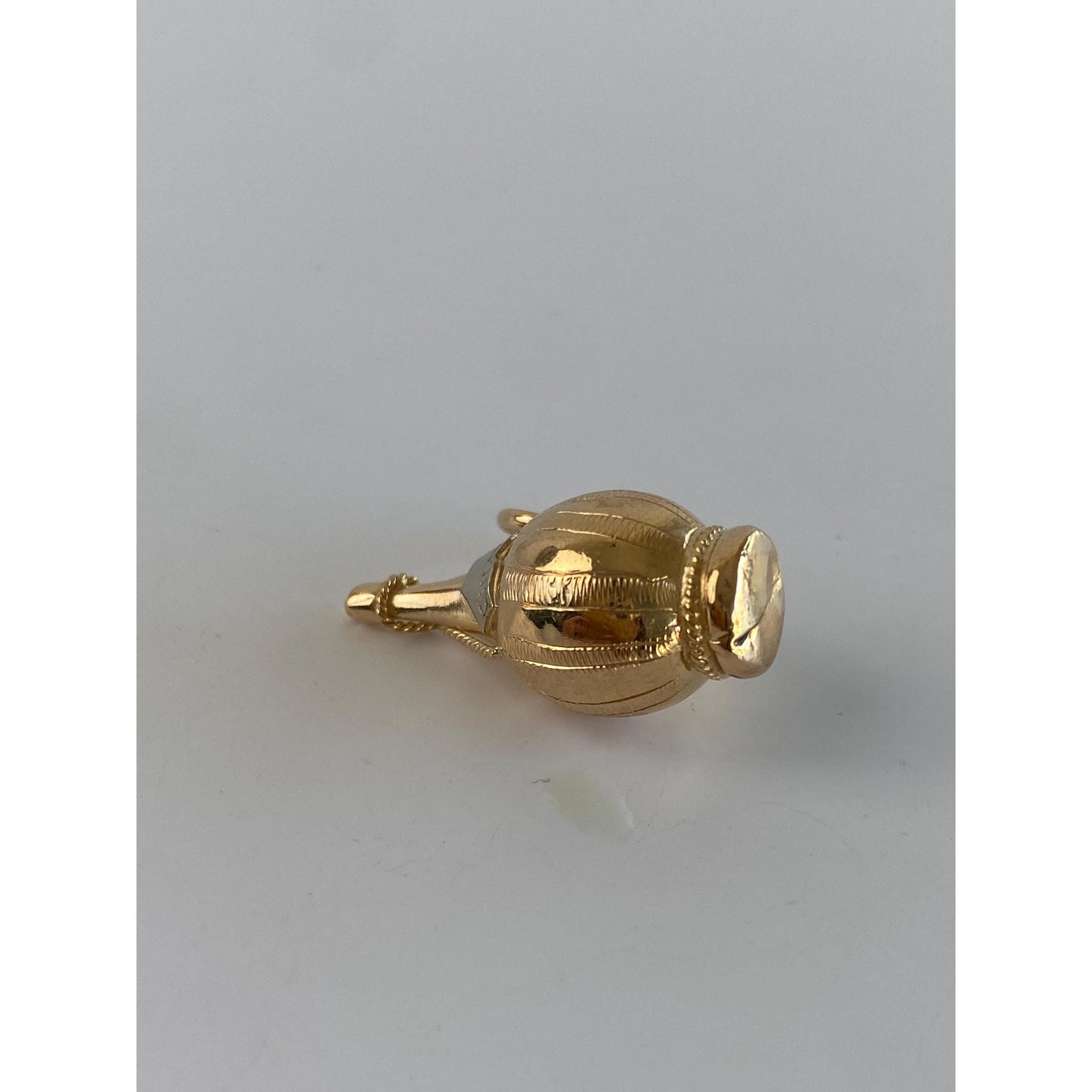 Vintage 18k White & Yellow Gold Chianti Wine Charm