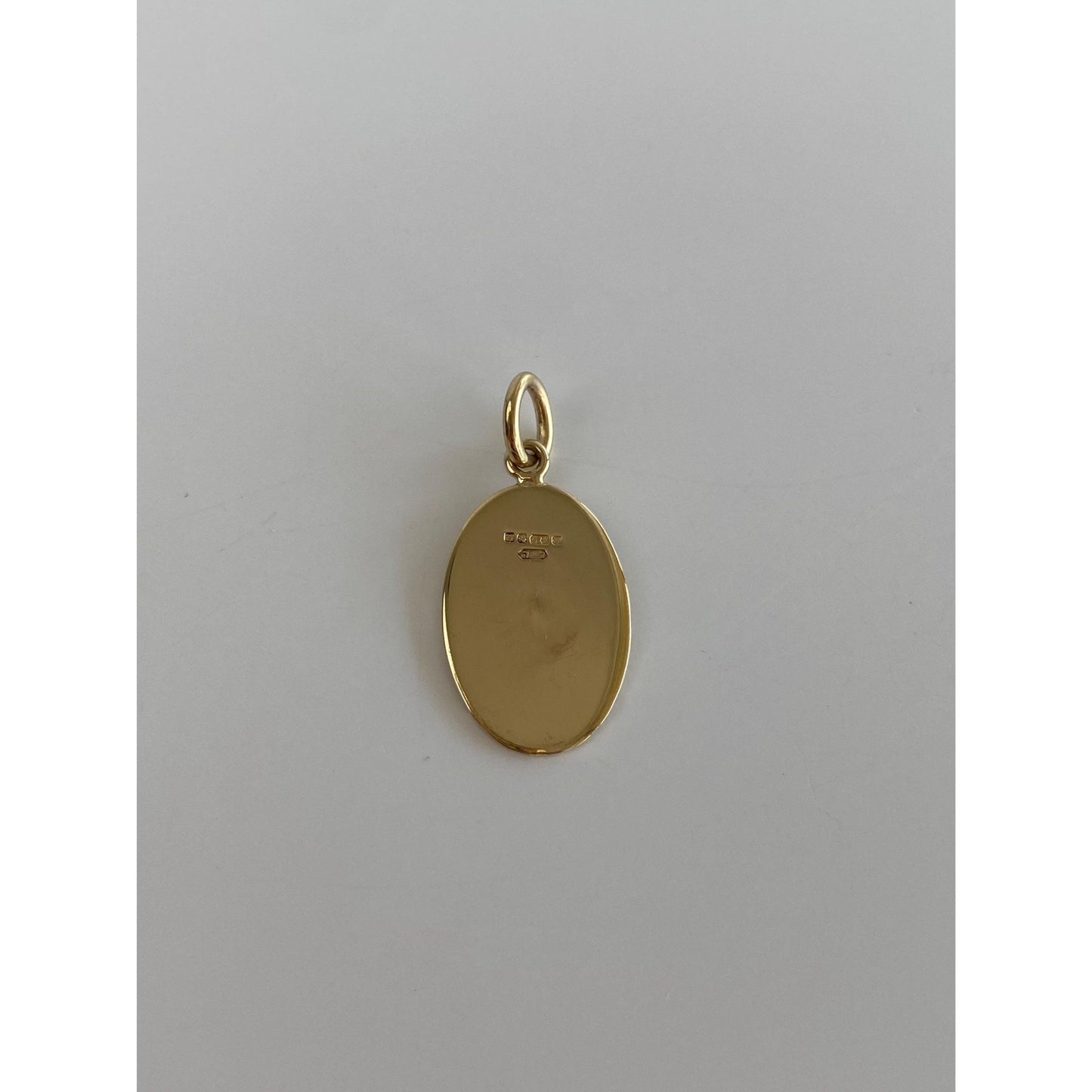 Vintage Solid 9k White & Yellow Gold Pattern Cufflink Conversion Charm