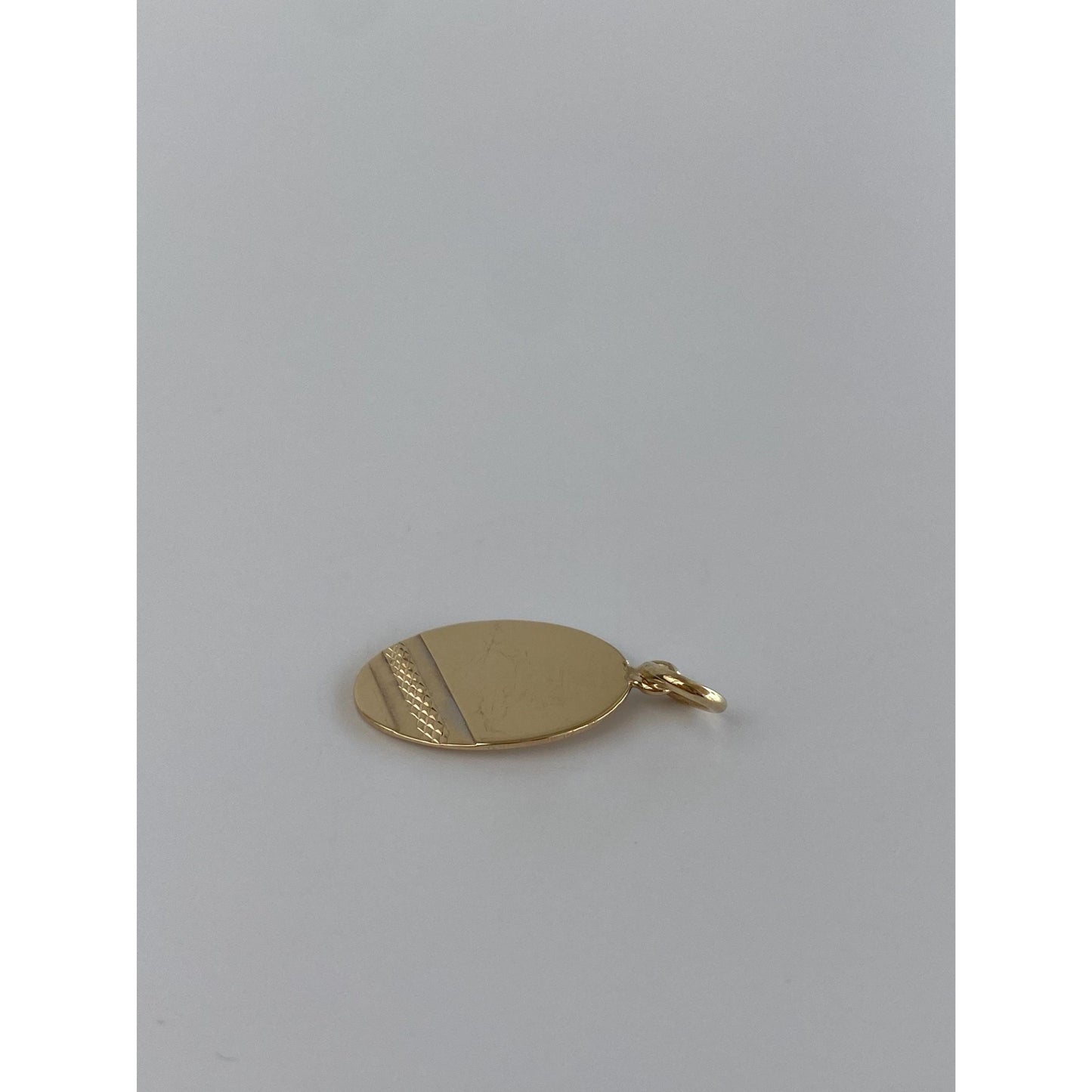 Vintage Solid 9k White & Yellow Gold Pattern Cufflink Conversion Charm