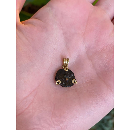 Vintage Solid 18k Yellow Gold Fossil Charm