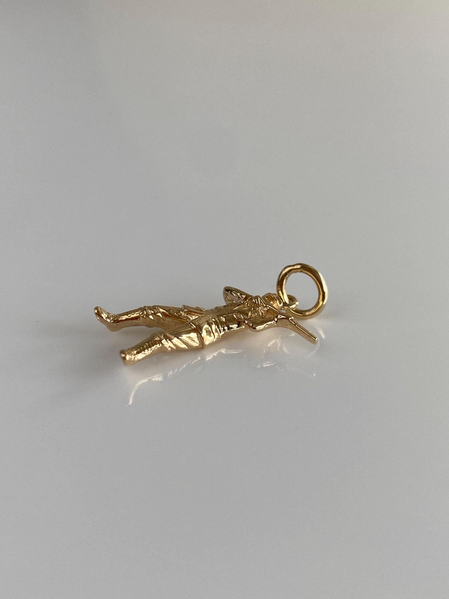 Solid 14k Yellow Gold Hunter Charm