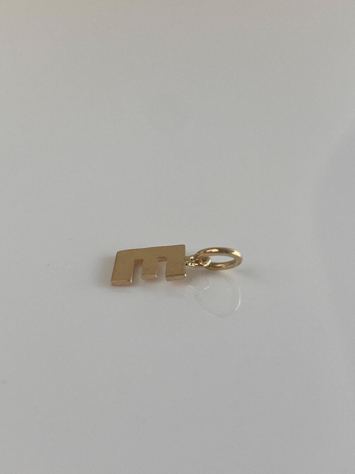 Solid 14k Yellow Gold Initial 'E' Charm