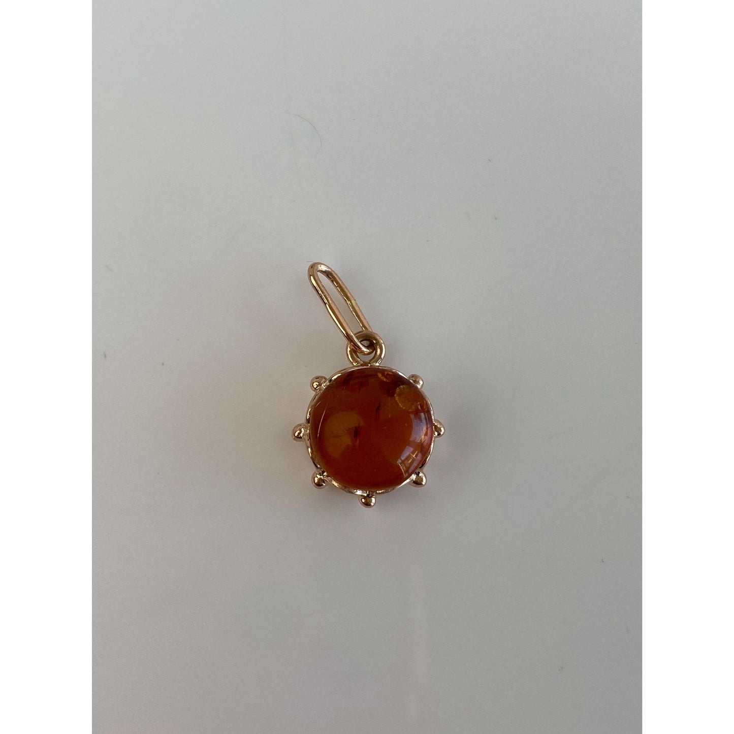 Vintage Solid 14k Yellow Gold Tree Sap Charm