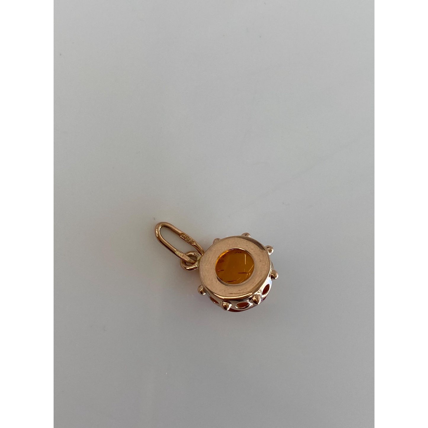 Vintage Solid 14k Yellow Gold Tree Sap Charm