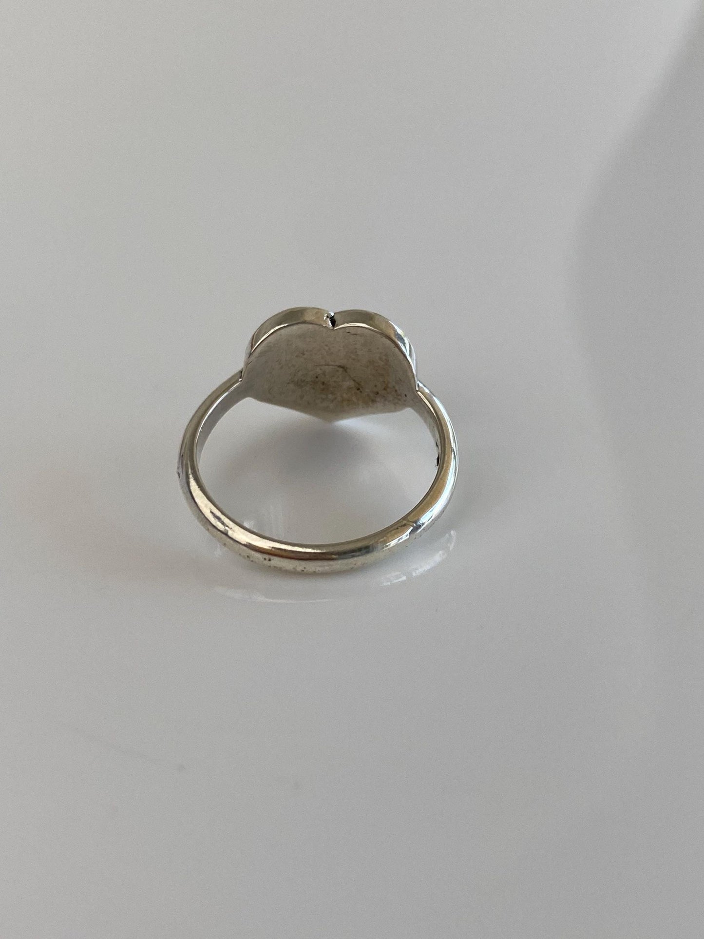 Tiffany & Co. Solid Sterling Silver Heart Ring - Size 5