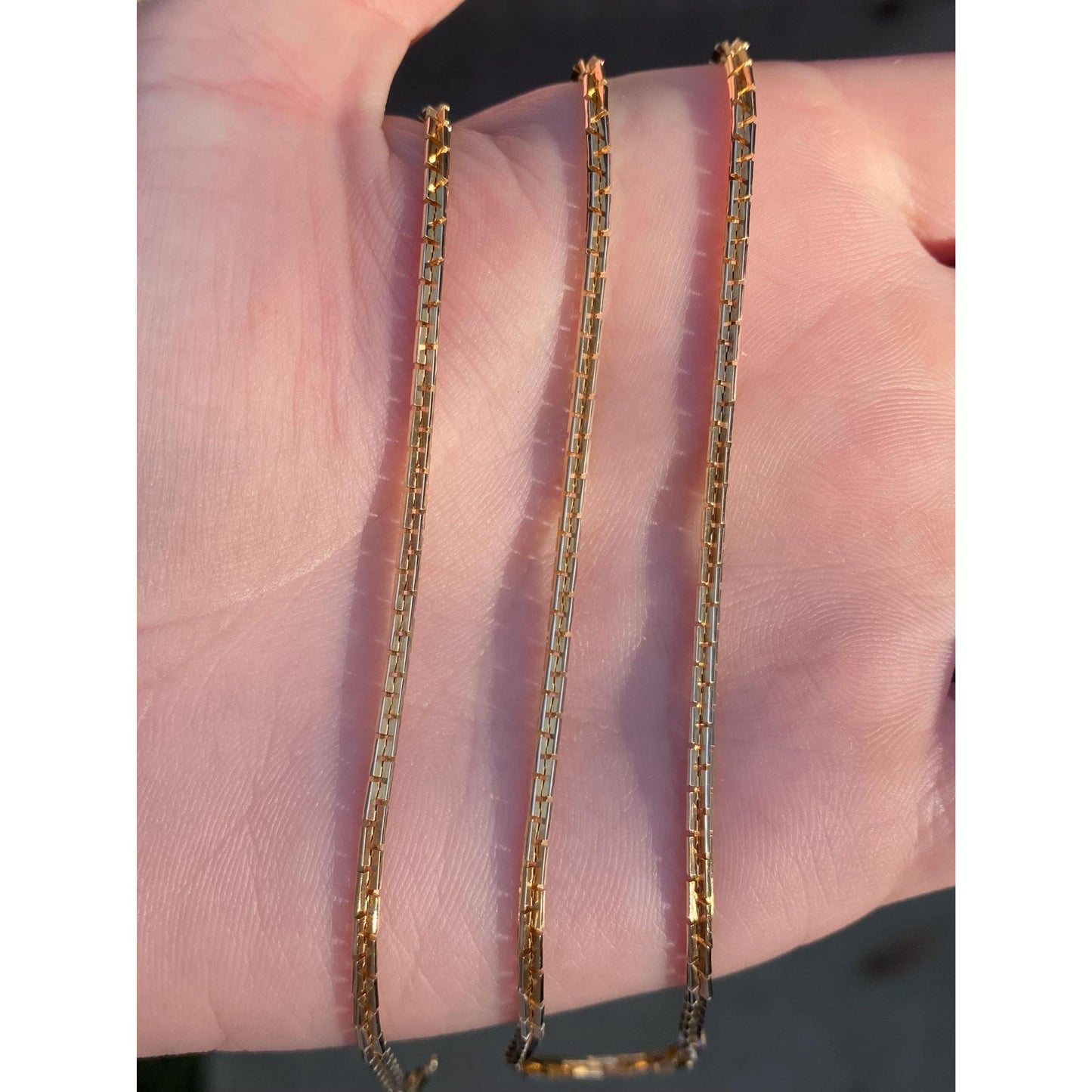 Vintage Solid 14k Yellow Gold Fancy Link Chain Necklace - 30.25 inches