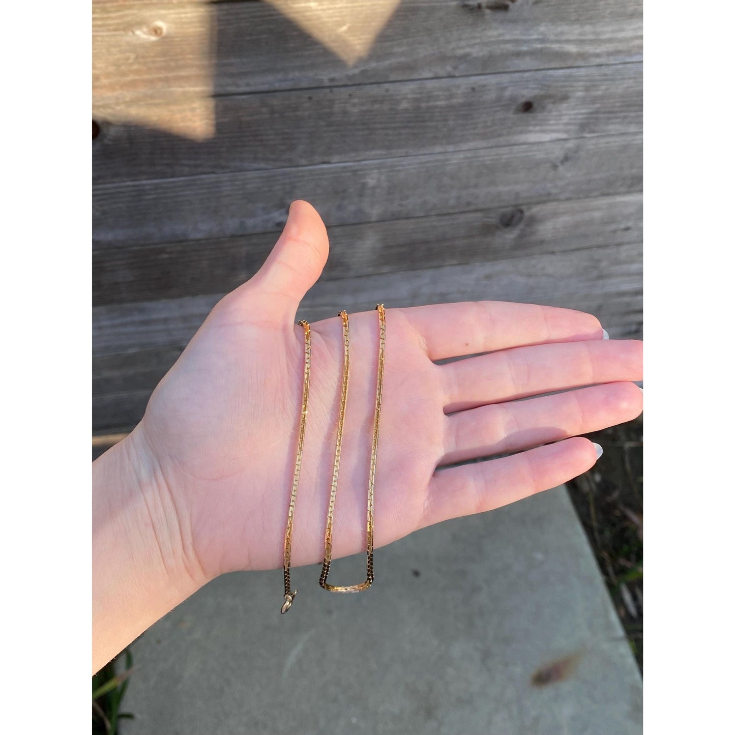 Vintage Solid 14k Yellow Gold Fancy Link Chain Necklace - 30.25 inches