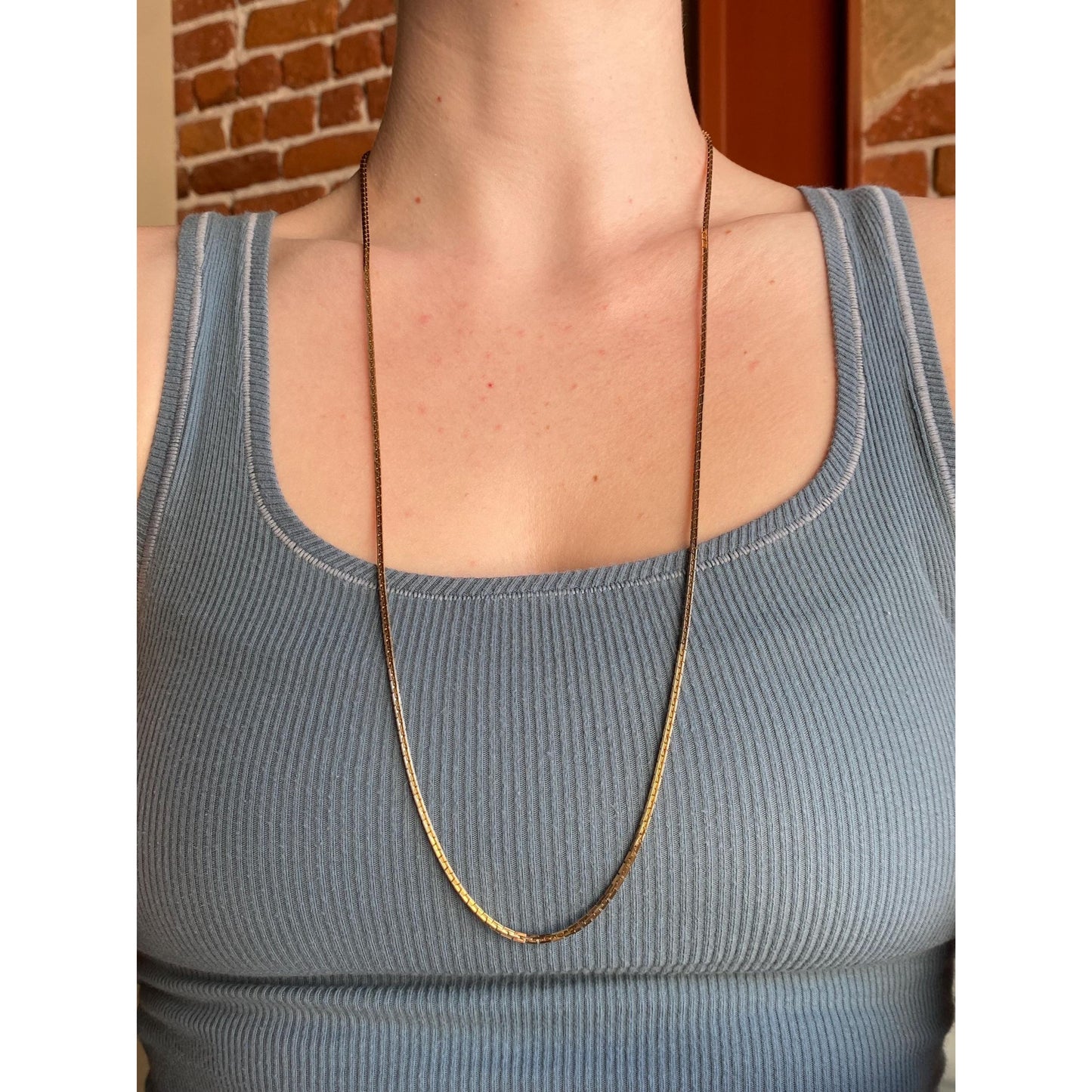 Vintage Solid 14k Yellow Gold Fancy Link Chain Necklace - 30.25 inches