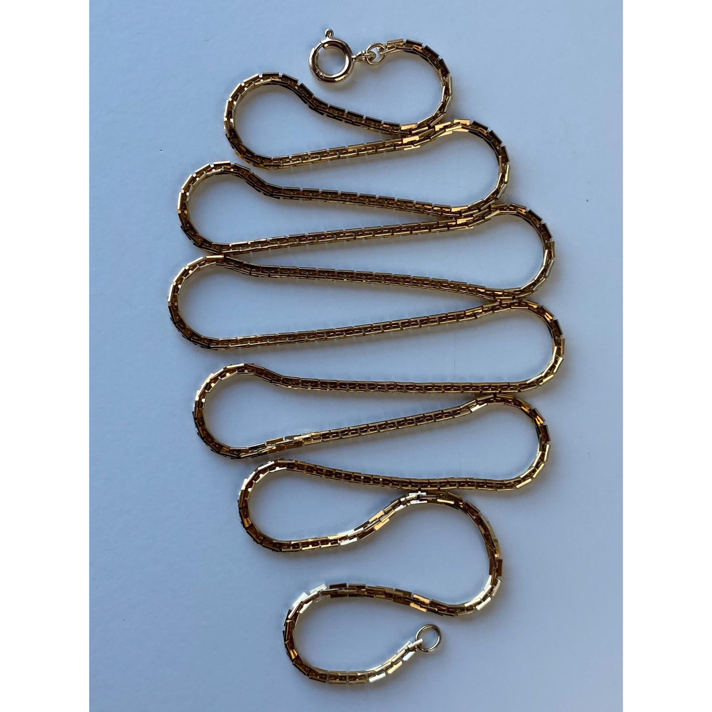 Vintage Solid 14k Yellow Gold Fancy Link Chain Necklace - 30.25 inches