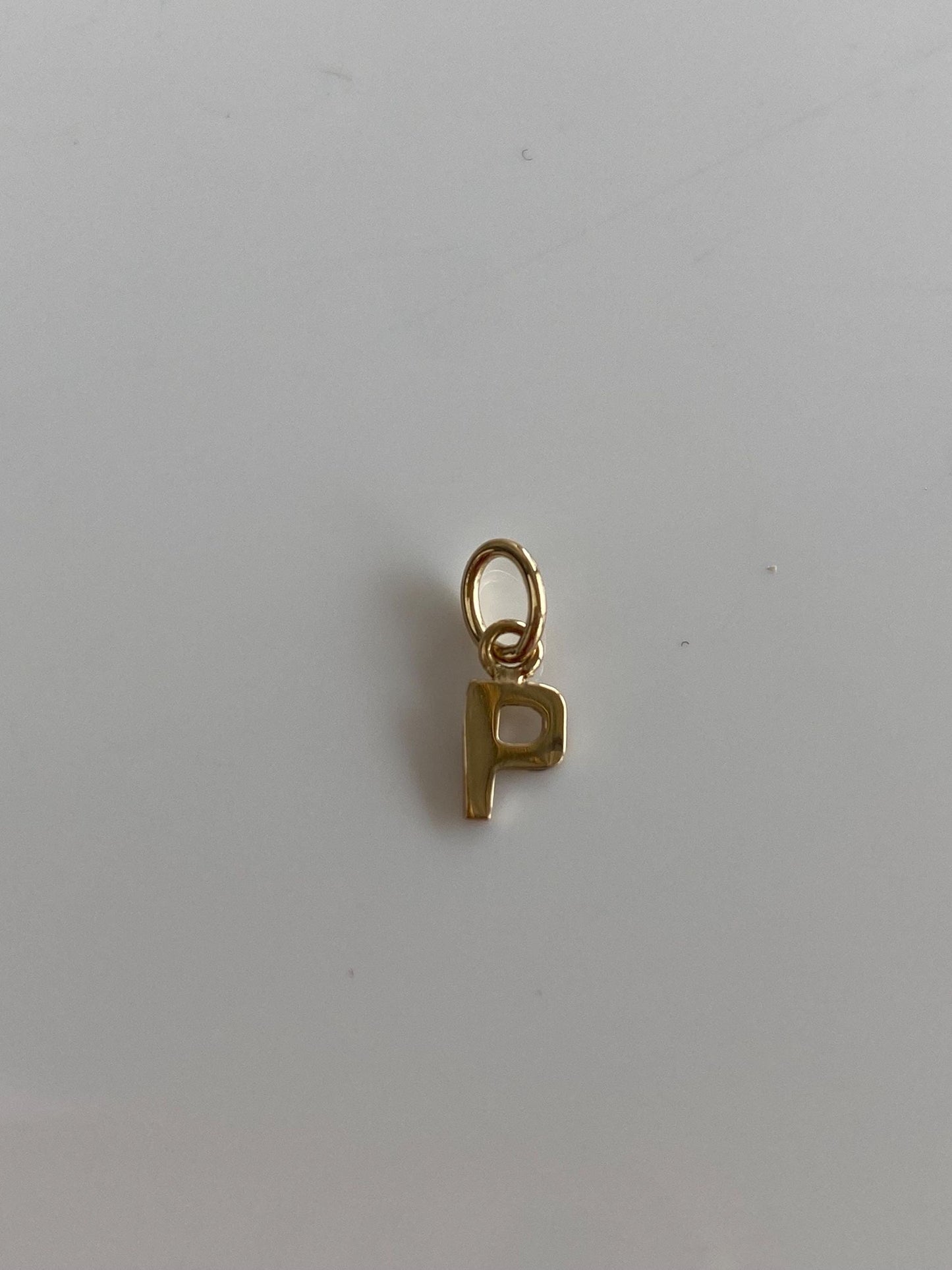 Vintage Solid 14k Yellow Gold Initial 'P' Charm