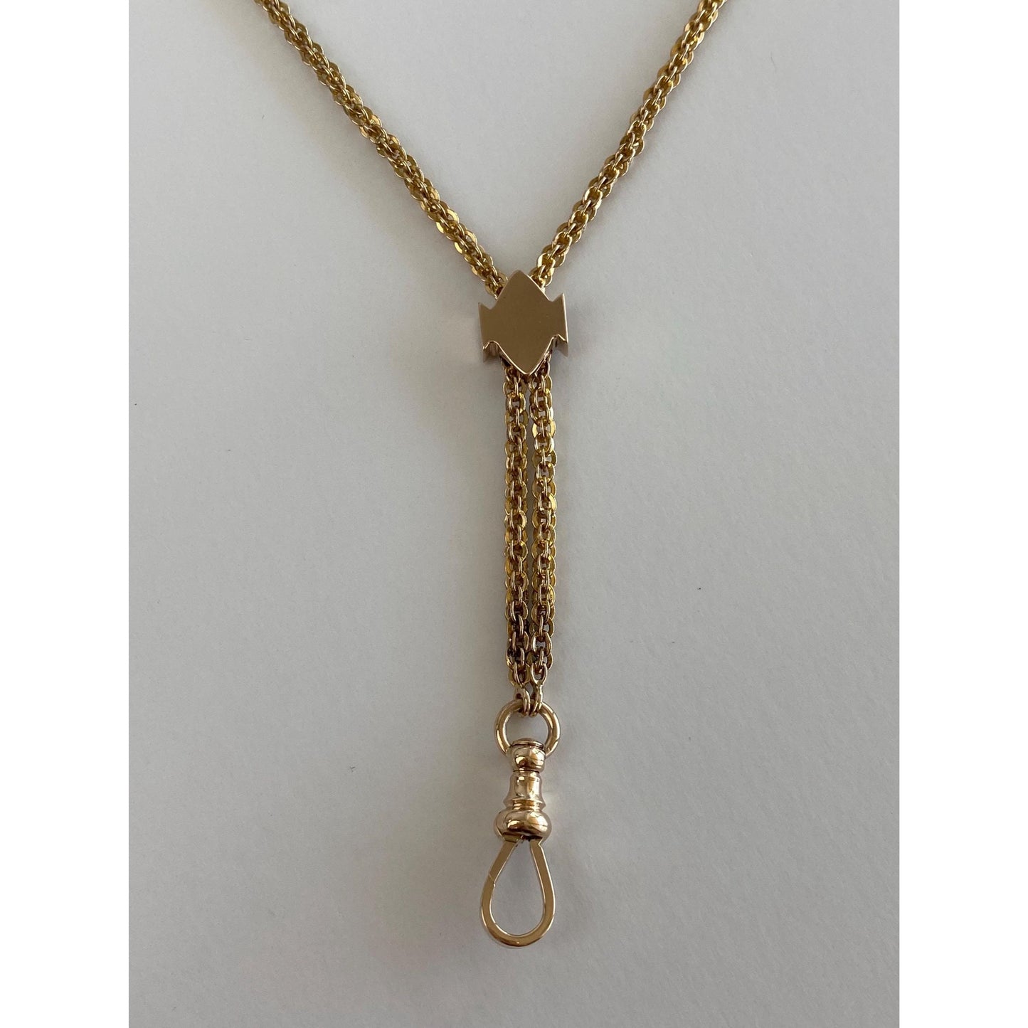 Vintage Solid 14k Yellow Gold Pearl Fancy Link Charm Holder Necklace - 50.5 inches