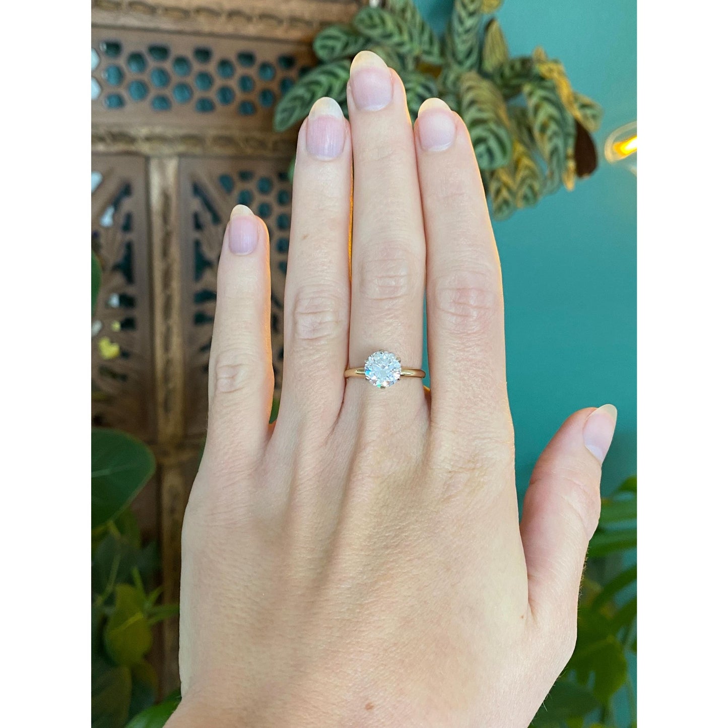 Solid 14k Yellow Gold Cubic Zirconia Ring - Size 6.25