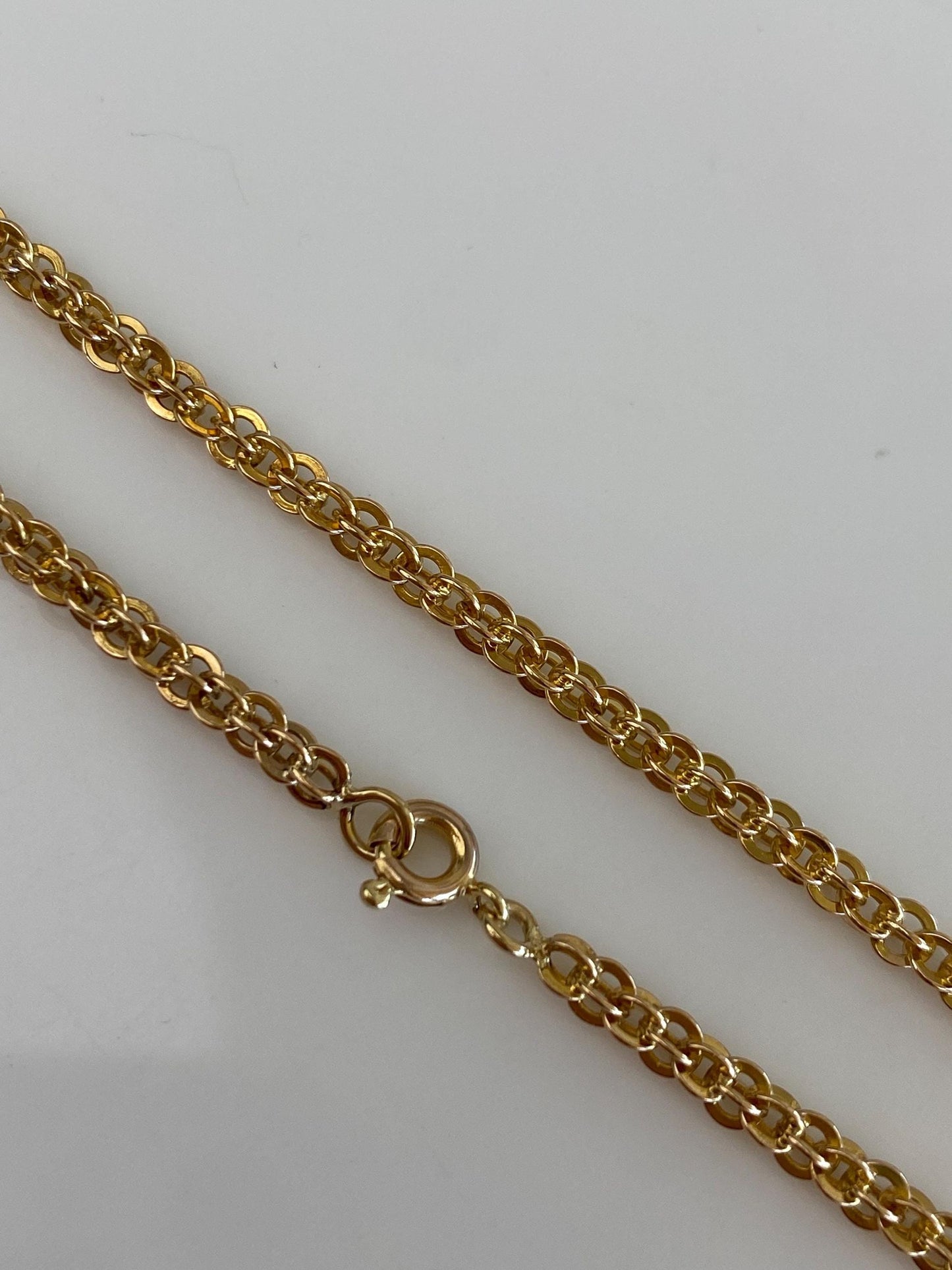 Vintage Solid 10k Yellow Gold Open Weave Chain Bracelet - 7 inches