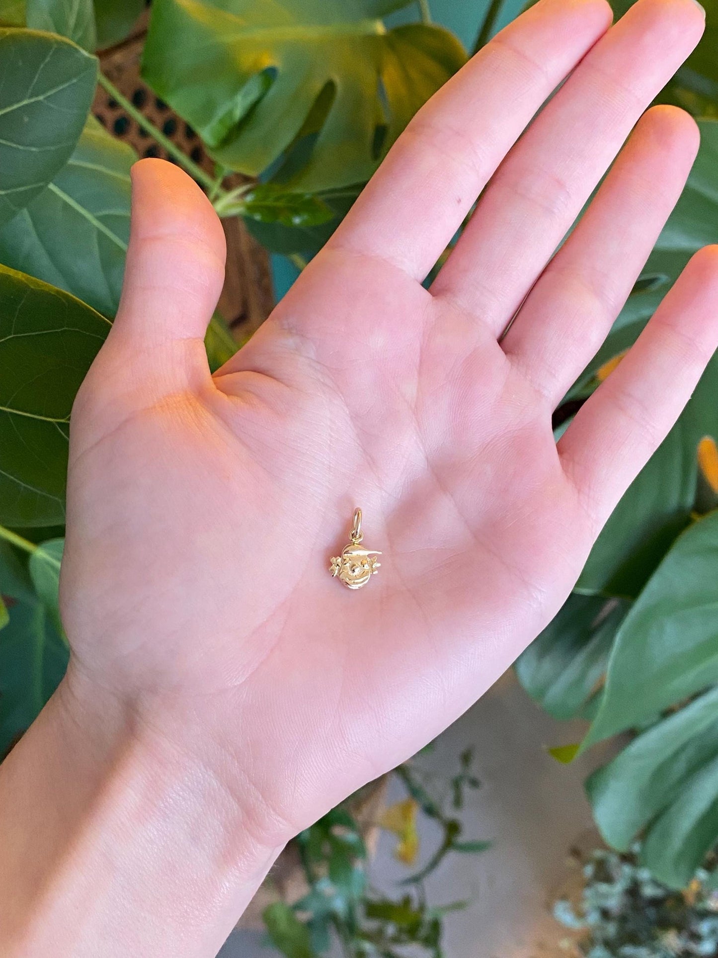 Vintage Solid 14k Yellow Gold Child Clown Charm